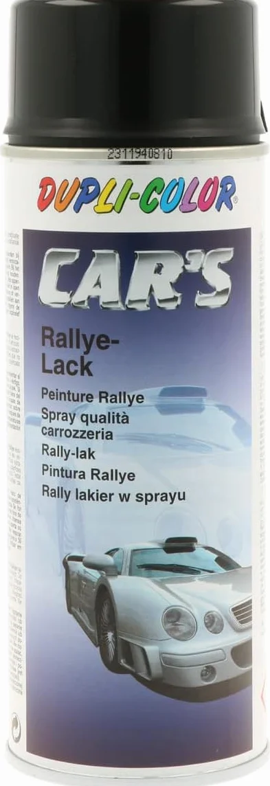 Dupli-Color 126192 Lakier Samochodowy w Sprayu, Czarny Połysk, 400 ml