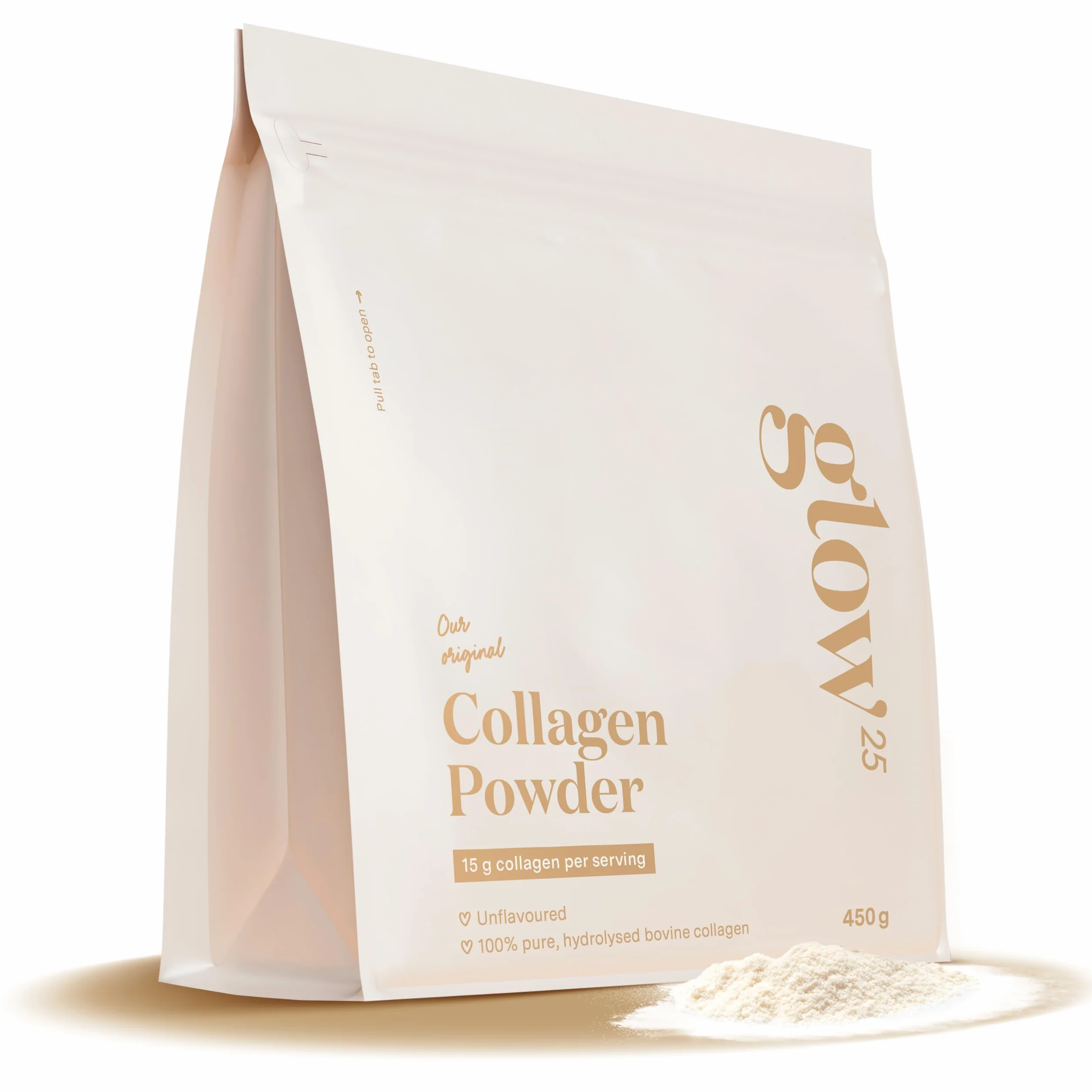 Kolagen w proszku [450g] - Original - Zawiera peptydy typu 1 i 3 - Doskonale rozpuszczalny - Smak Naturalny (450g)