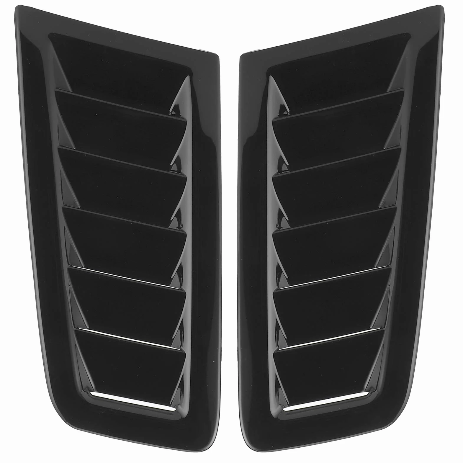 Akozon Maska samochodu Vent Scoop Kit Przepływ powietrza Okiennice wlotu powietrza Kaptur Vent Osłona maski dla Focus RS MK2 Style (czarny)