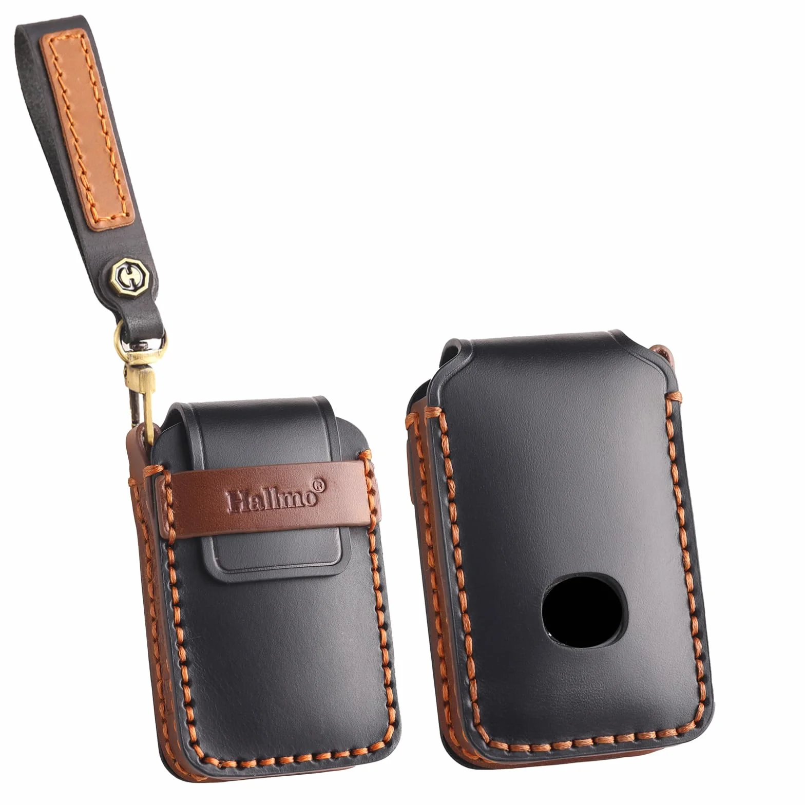 ontto Skórzane etui na kluczyki samochodowe, etui na klucze, etui ochronne, breloczek do kluczy pasuje do Mazda 3, 6, CX-30, CX-50, CX-60, CX-90, CX-4, CX-5, CX-8, CX-9, MX-5, MX-30, Axela Saloon, 3