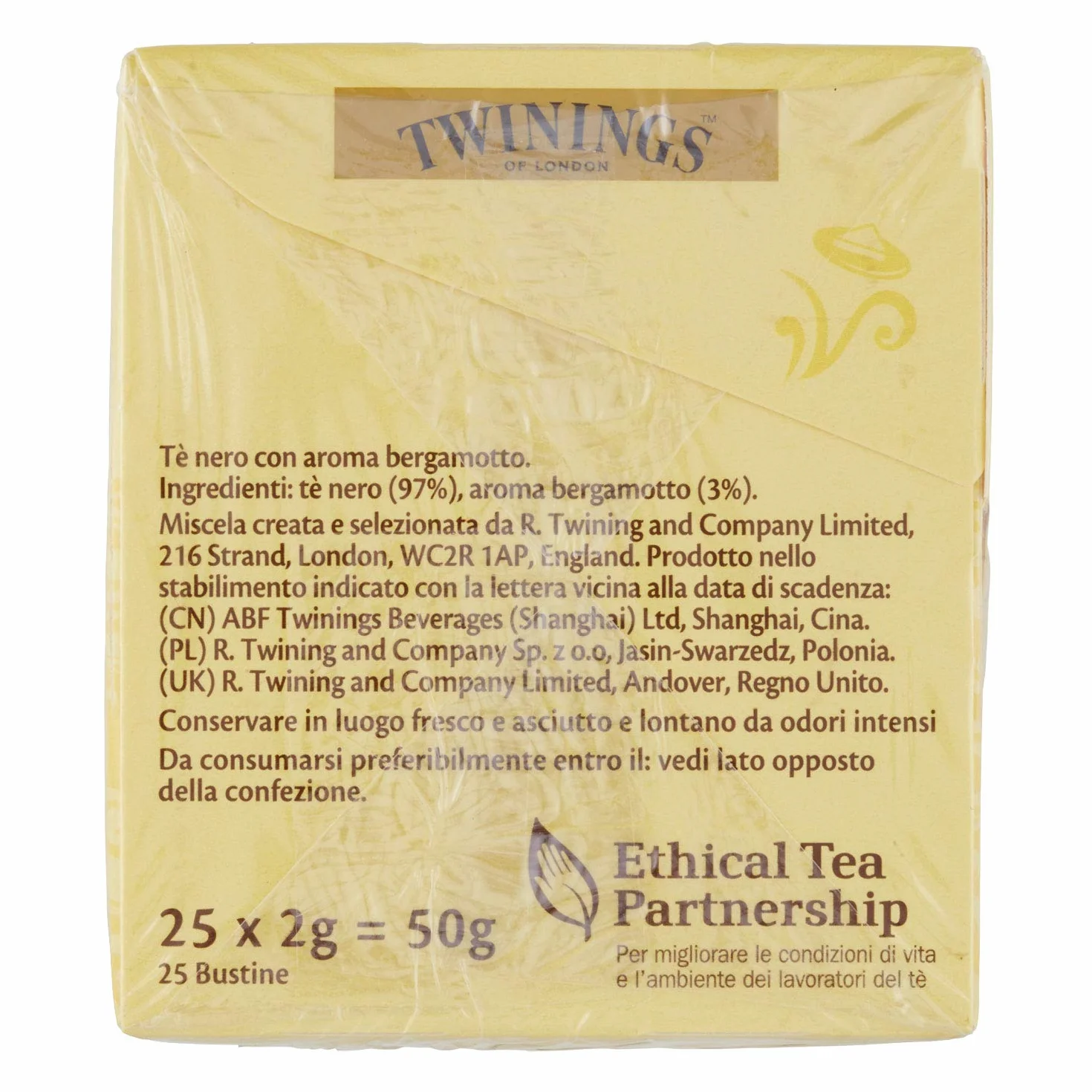 Twinings Earl Grey 50g, 25 toreb, 1 opakowanie (1 x 50 g)