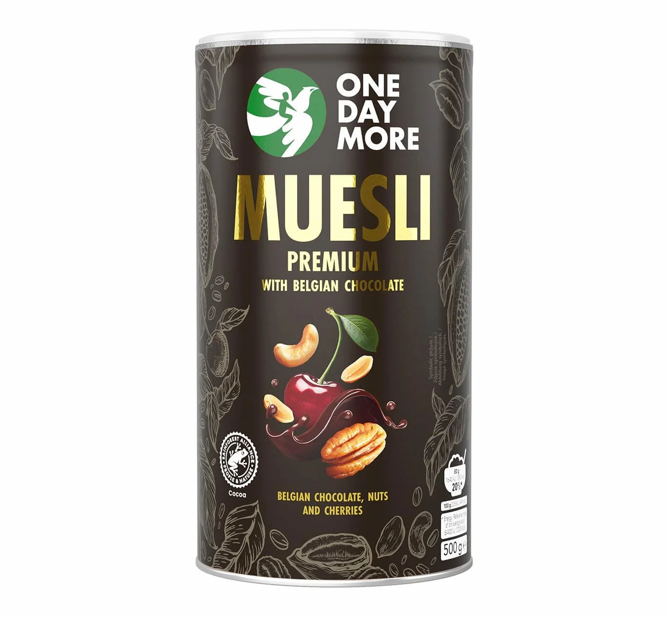 OneDayMore Zestaw Musli Premium: Belgijska Czekolada, Owocowe z migdałami w czekoladzie, Orzechowe błonnik białko
