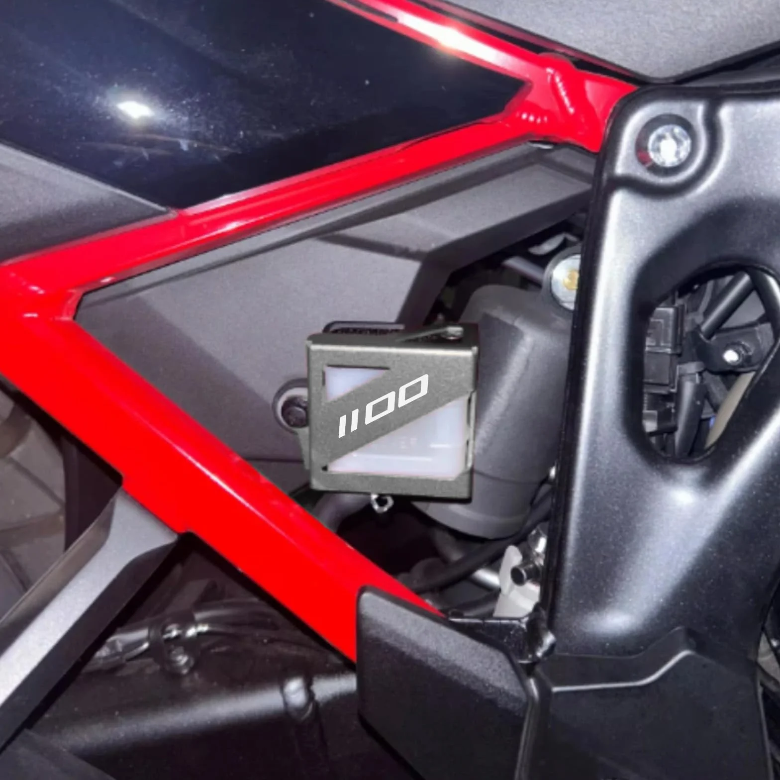 Dla Hon-da AfricaTwin CRF1100L Africa Twin CRF 1100L Adventure Sports 2019-2023 Akcesoria motocyklowe Tylny zbiornik płynu hamulcowego pokrywa zbiornika płynu hamulcowego (szary)