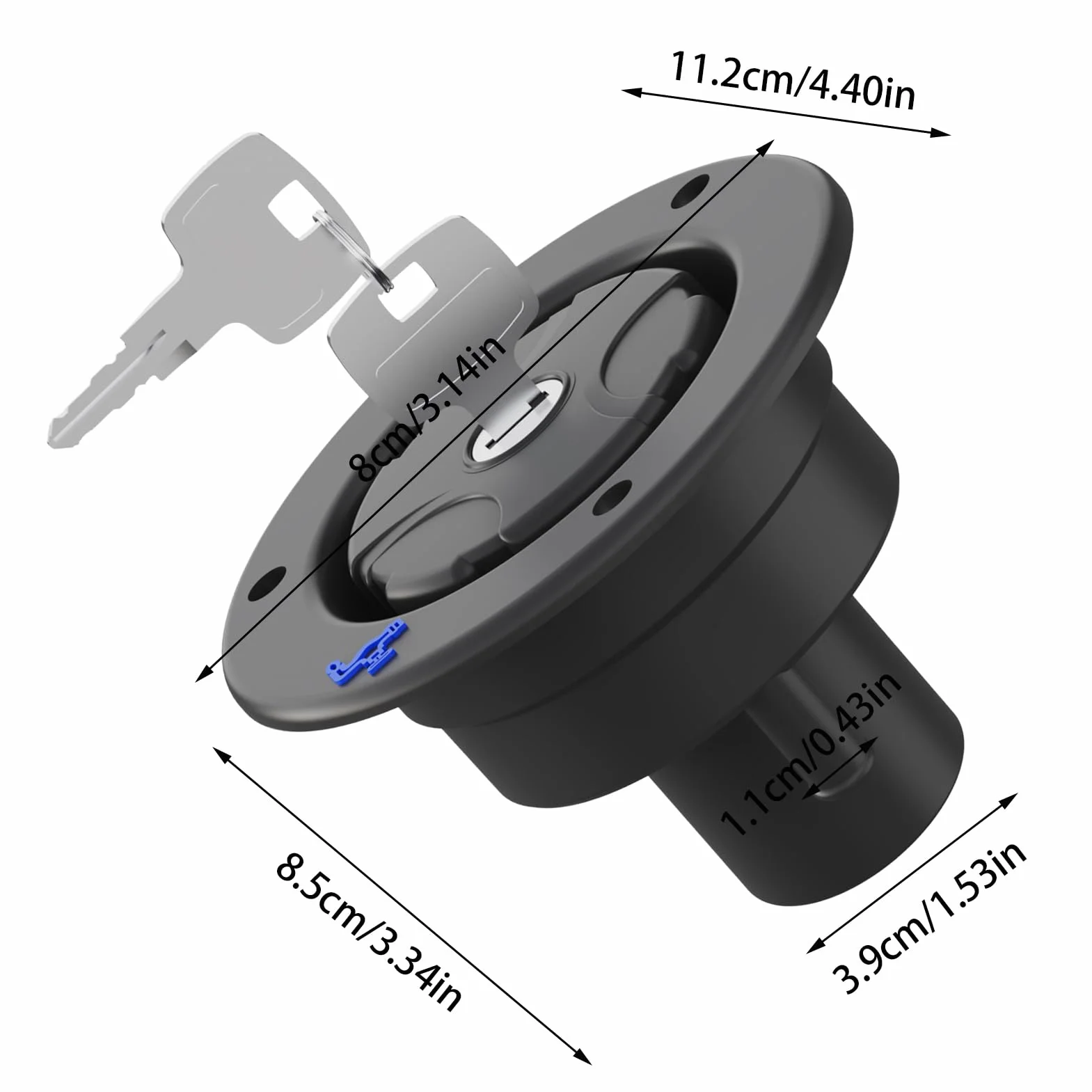RV Fresh Water Inlet zamykany miejski 11,2 x 11,2 x 8,5 cm zamiennik przyczepy kempingowej