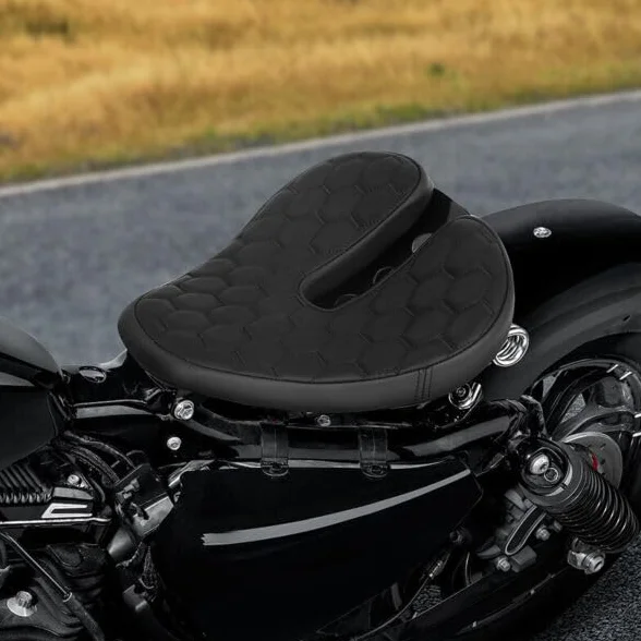 TCMT czarne siedzisko solo dla kierowcy z wspornikiem sprężynowym do Harley Sportster 2004-06 10-2022