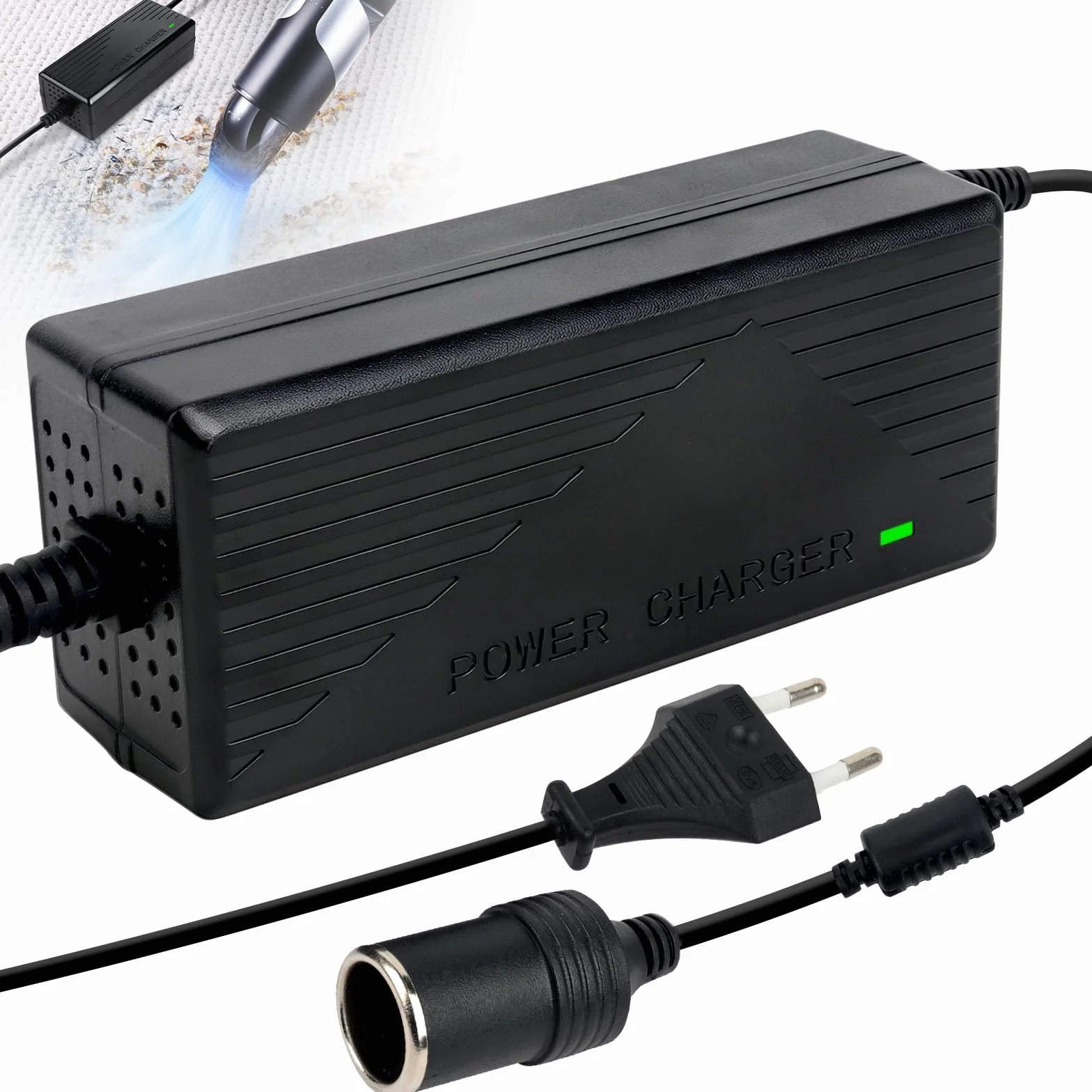 Przetwornica napięcia 220 V na 12 V adapter, 180 W, 15 A, przetwornica 12 V na 230 V, adapter sieciowy do odkurzaczy samochodowych, kompresorów, lodówki