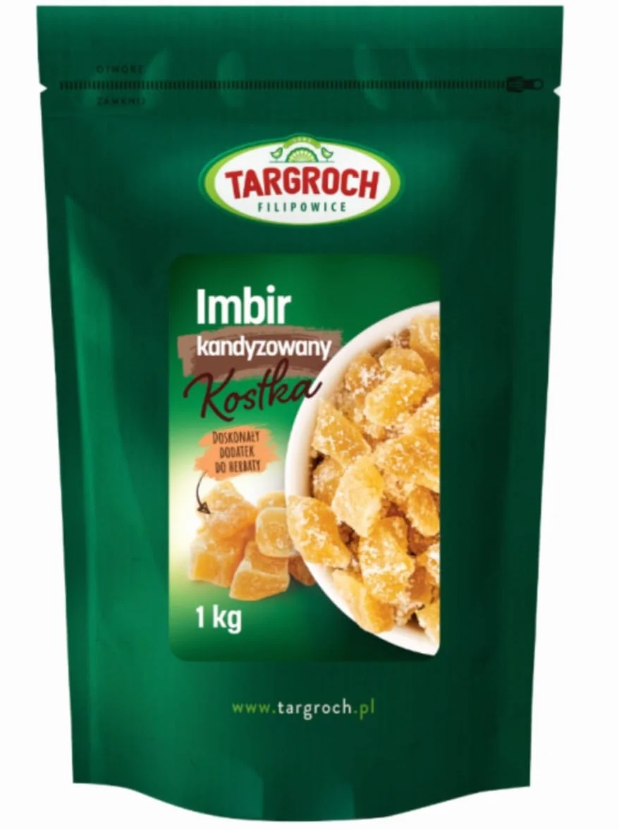 Imbir kandyzowany kostka 1000g Targroch