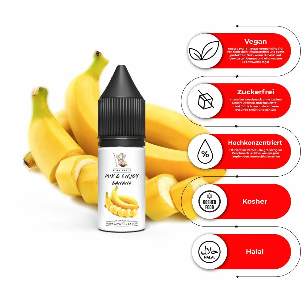 POPY TRADE Overdosed Aroma 10 ml Banana do atomizerów wytwornic mgły dyfuzorów