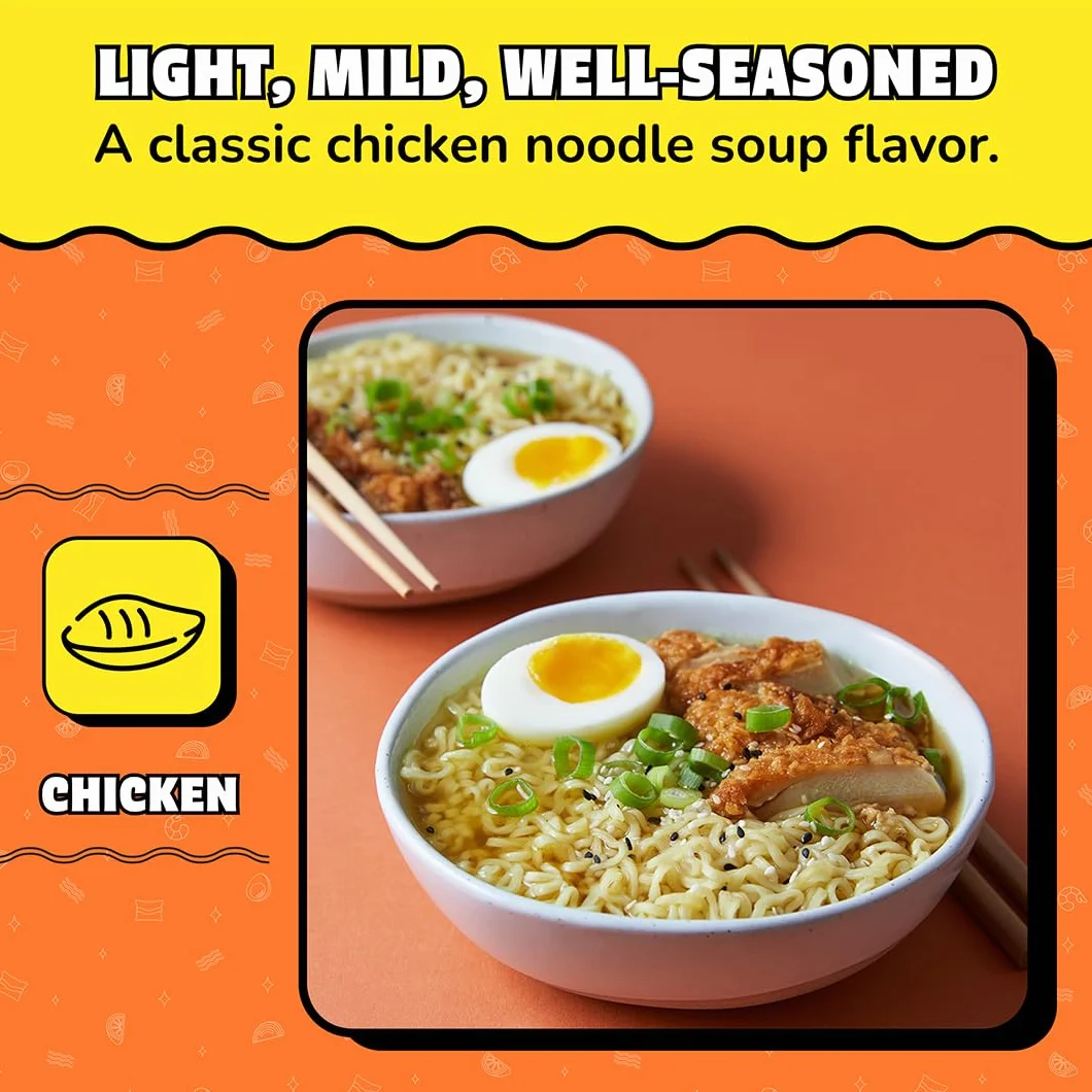 Maruchan Ramen Chicken, Instant Ramen Noodles, Ready to Eat Meals, 3 Oz, 24 Count