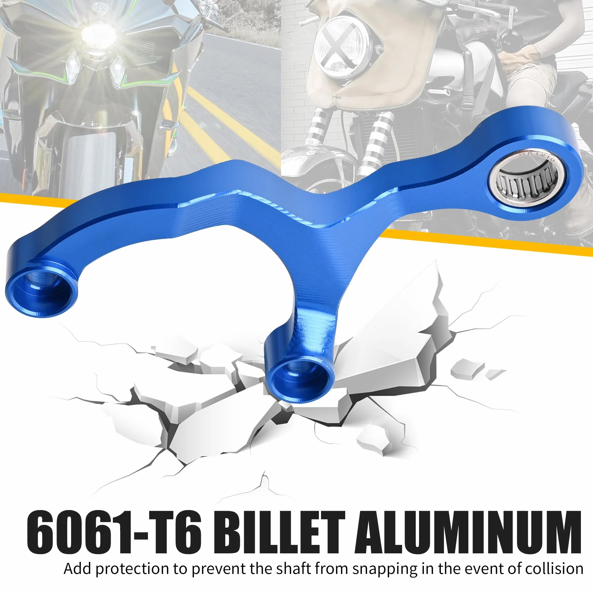 Aluminiowy niebieski stabilizator zmiany biegów Compatible with Yamaha Tenere 700/XTZ700, Tenere 700 Rally Edition 2020-2024, Tenere 700 World Raid 2022 2023, MT-07, MT07 Tracer (niebieski)