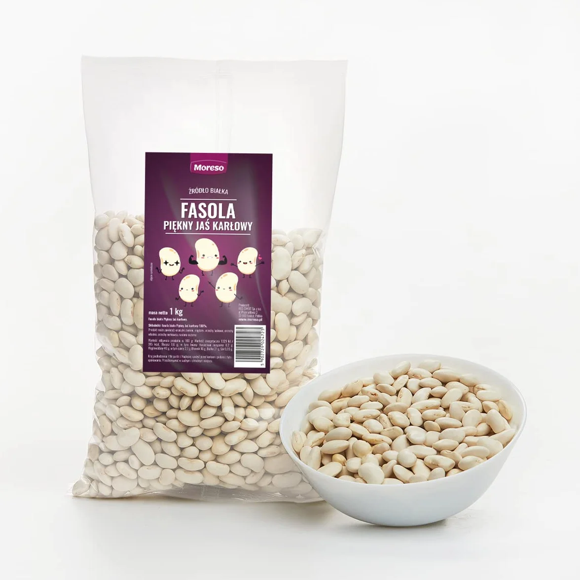 FASOLA JAŚ KARŁOWY 1 KG MORESO