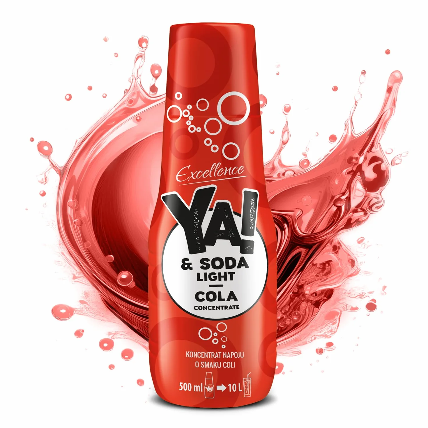 Koncentrat napoju do saturatora o smaku coli 500 ml YA!&SODA LIGHT
