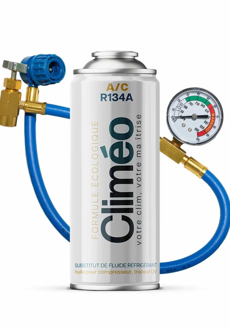 400ml Ekologiczny zamiennik dla czynnika chłodniczego R134a/R12 do samodzielnego uzupełniania klimatyzacji (1 opakowanie + wąż, 2w1)
