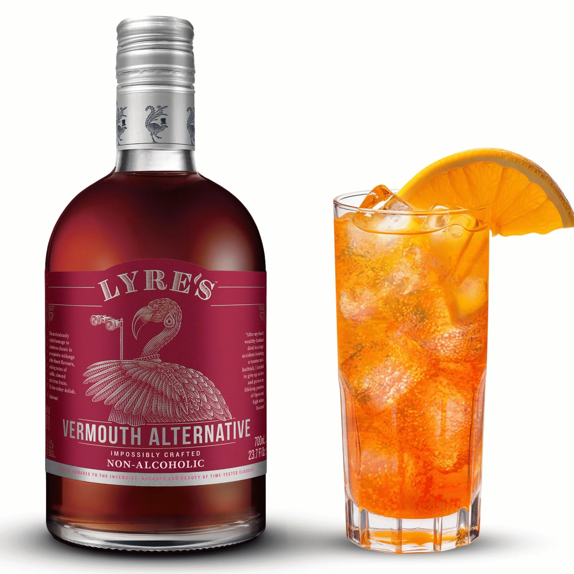 Lyre's Aperitif Rosso 700ml - Bezalkoholowy Aperitif, Słodki Wermut