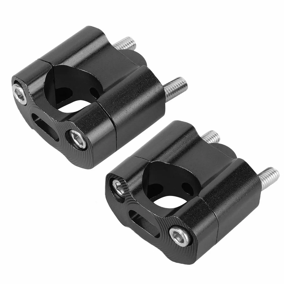 Zaciski do Mocowania na kierownicę Motocykla 22mm 28mm 1/8 Cala 7/8 Cala Adapter Podwyższający CNC Aluminium Czarny