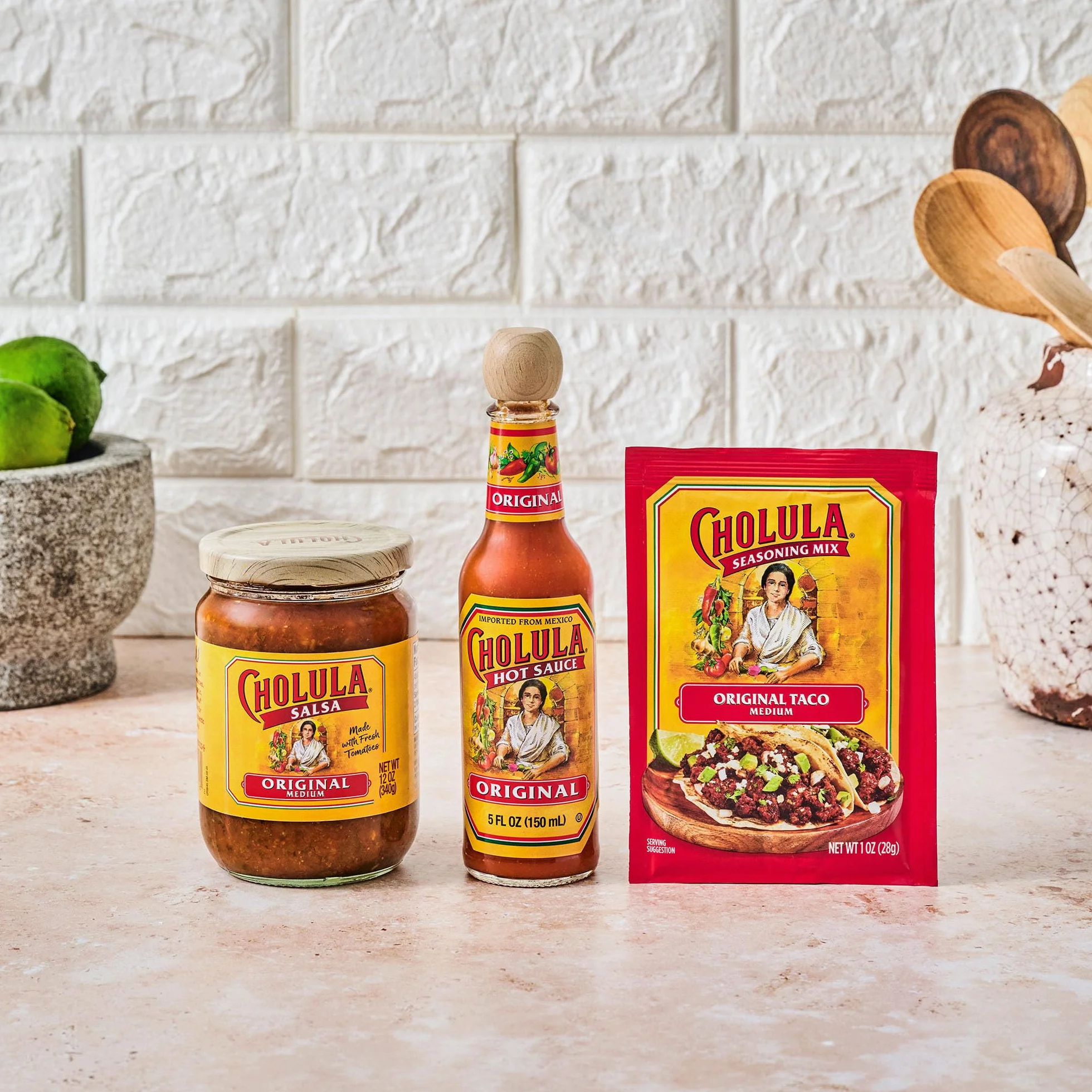 Cholula Oryginalny gorący sos z drewnianą nakładką, 5 oz