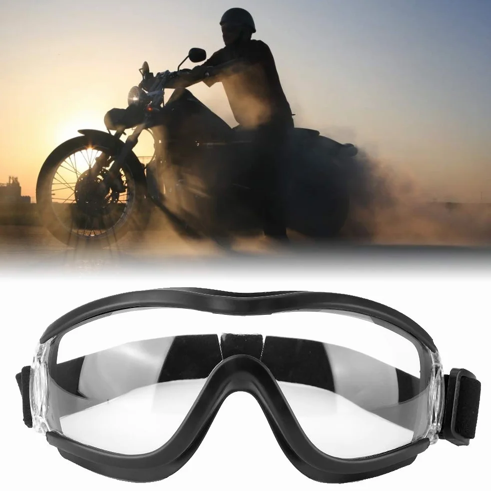 Regulowane Gogle Motocyklowe Anty Mgły Wiatroodporne Przezroczyste Soczewki