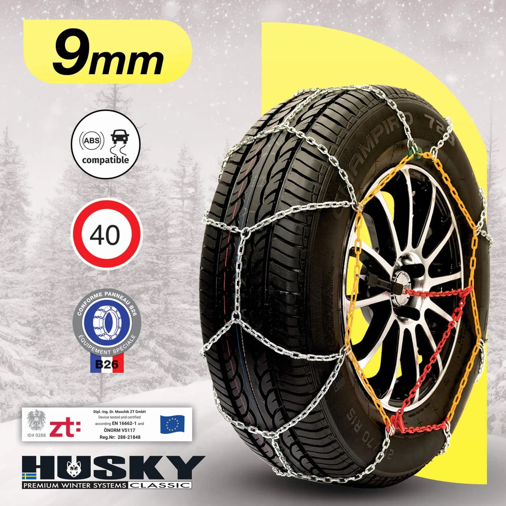 Sumex HUSAD95 KN95 Husky Advance łańcuchy śniegowe 9 mm