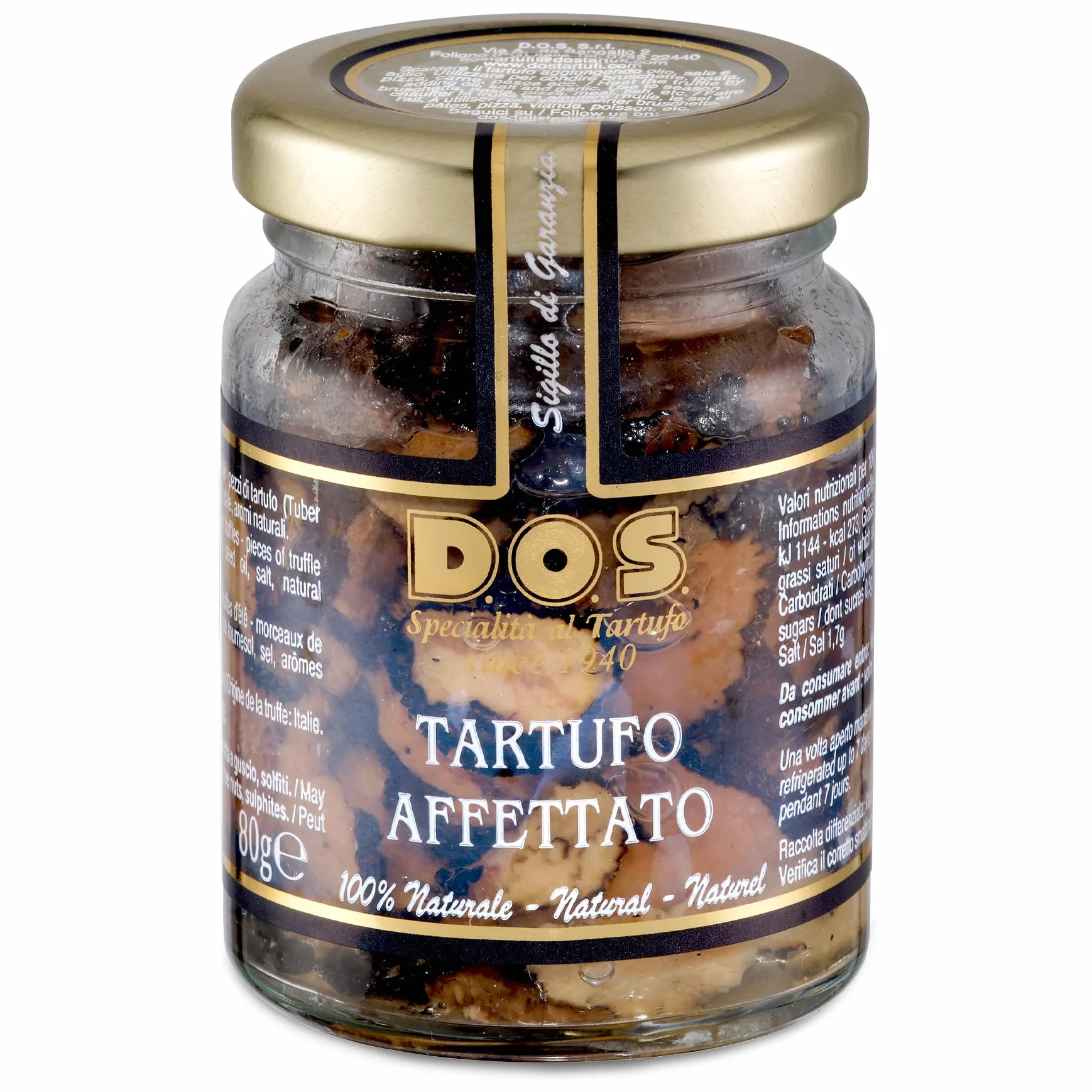 Krojona trufla 80g - Trufla CARPACCIO - Typowy produkt umbryjski - Składniki 100% naturalne