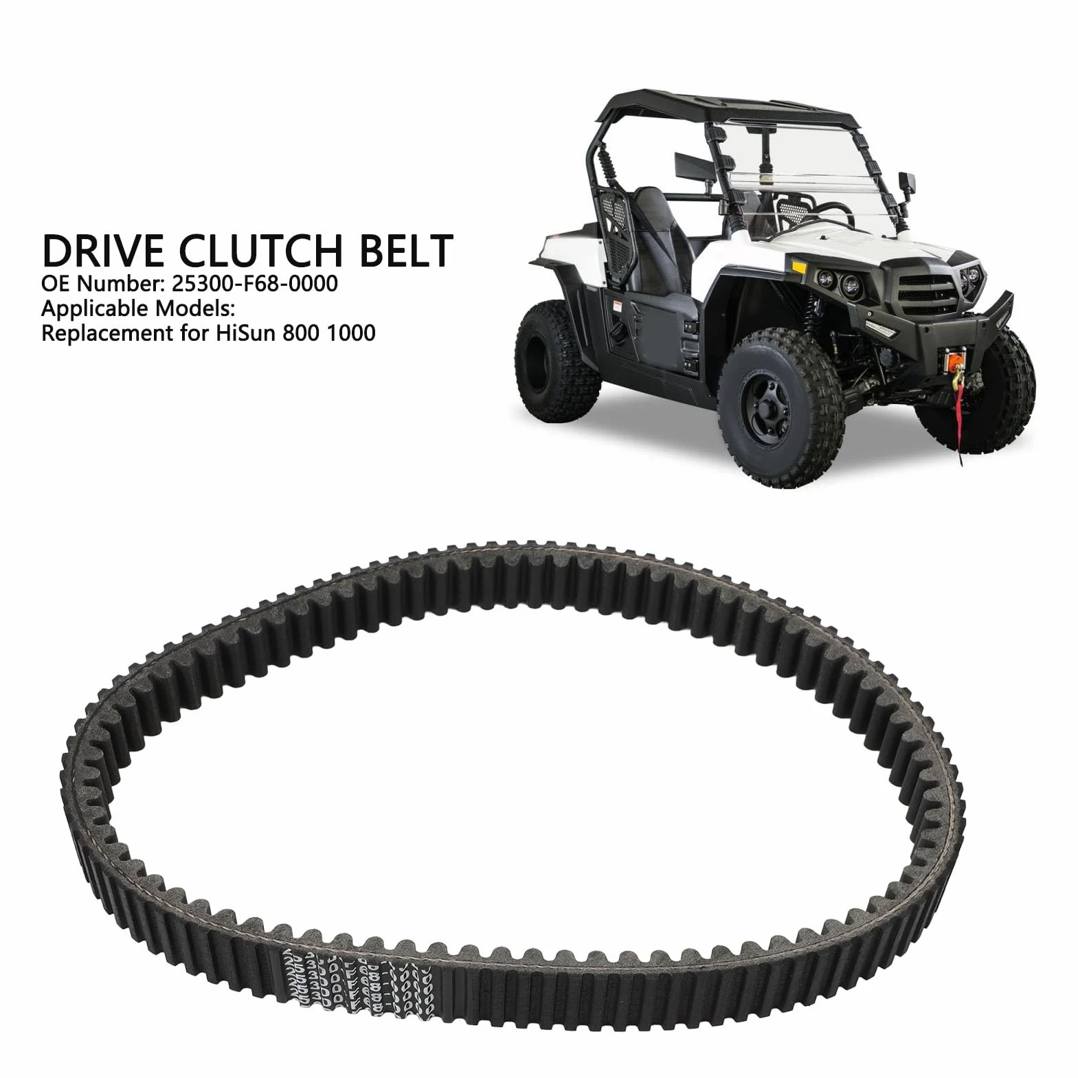 Sprzęgło Paska Napędowego KIMISS, 25300-F68-0000 Pasek Sprzęgła Napędu Heavy Duty Pas Napędowy o Wysokiej Wytrzymałości do HiSun ​​800 1000