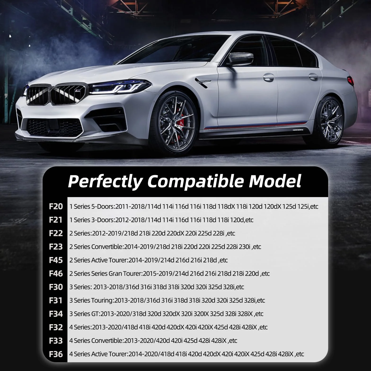 Wymienne paski do kratki AggAuto F20~F23 F30~F34 F36 F44~F46 G11~G12 G30~G33 żółty