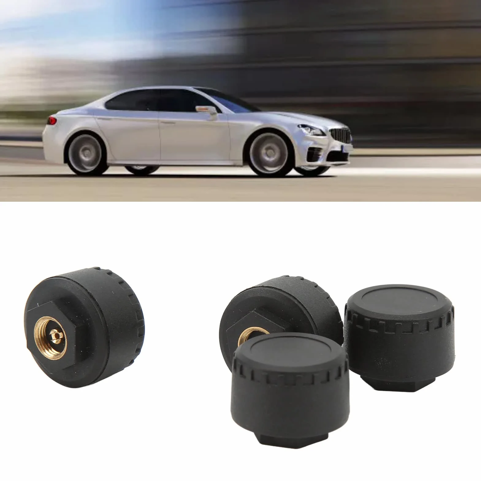 Monitor CiśNienia w Oponach, System Monitorowania CiśNienia w Oponach TPMS 4 Czujniki ZewnęTrzne WyśWietlacz Temperatury w Czasie Rzeczywistym CiśNienie 0 do 100PSI dla Przyczepy RV Samochodu