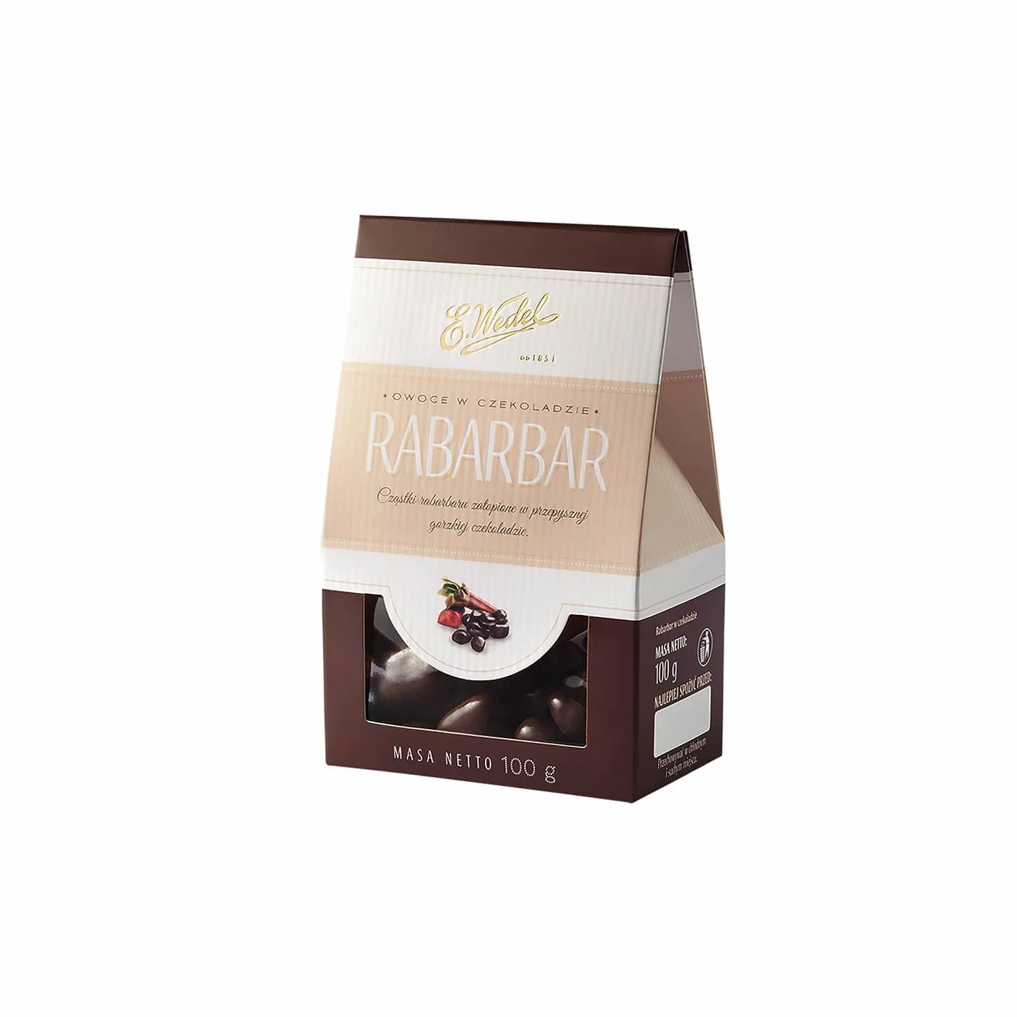 E.Wedel Owoce w czekoladzie rabarbar 100 g