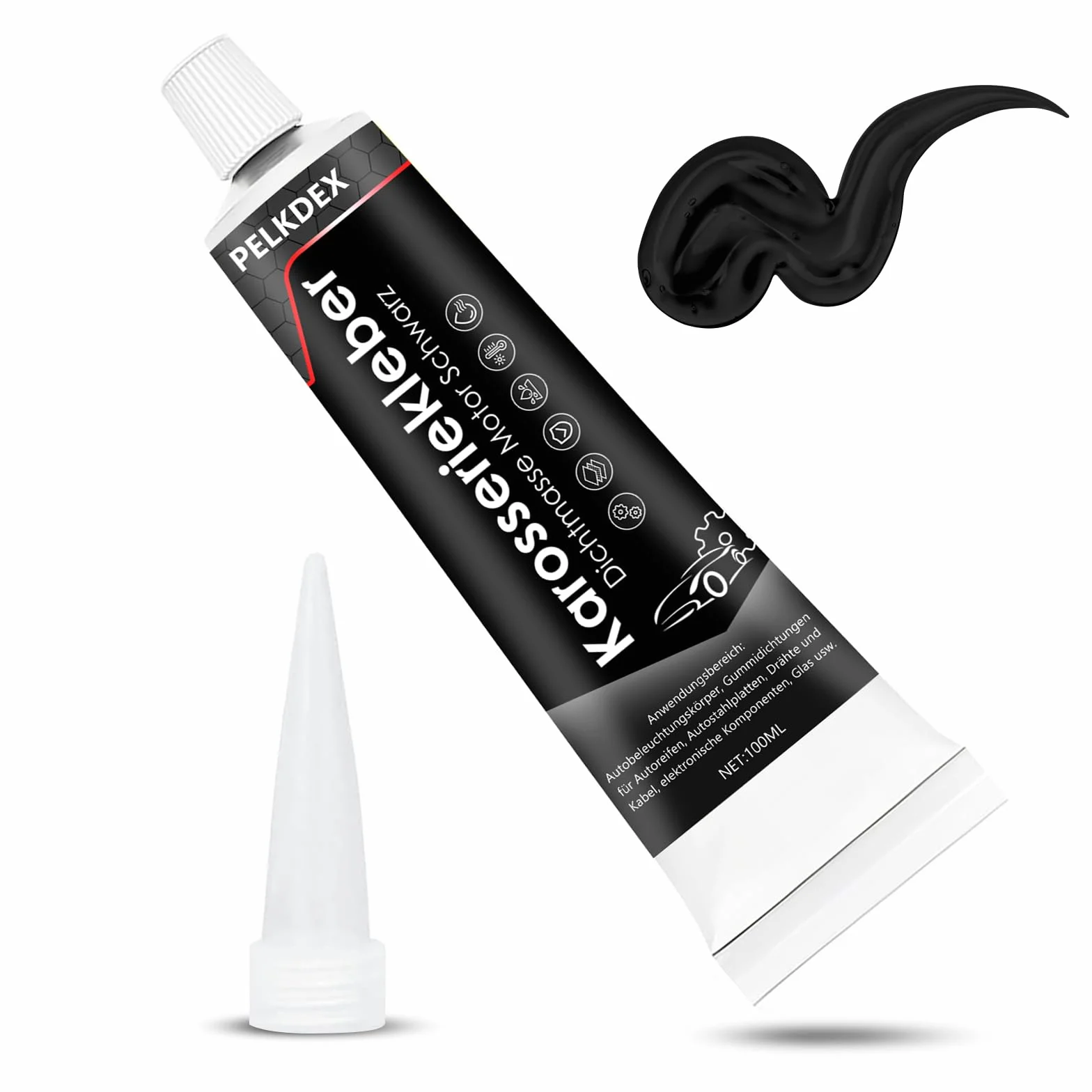 Naklejka na karoserię samochodową, 100 ml, szybkoschnąca, odporność na wysoką temperaturę, nadaje się do drzwi samochodowych, okien, dachów samochodowych