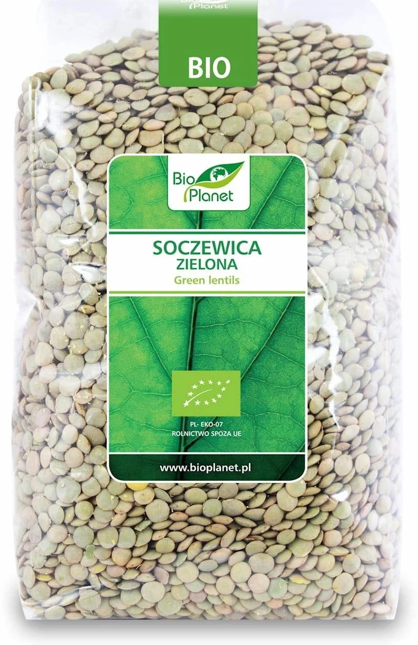 SOCZEWICA ZIELONA BIO 1 kg BIO PLANET