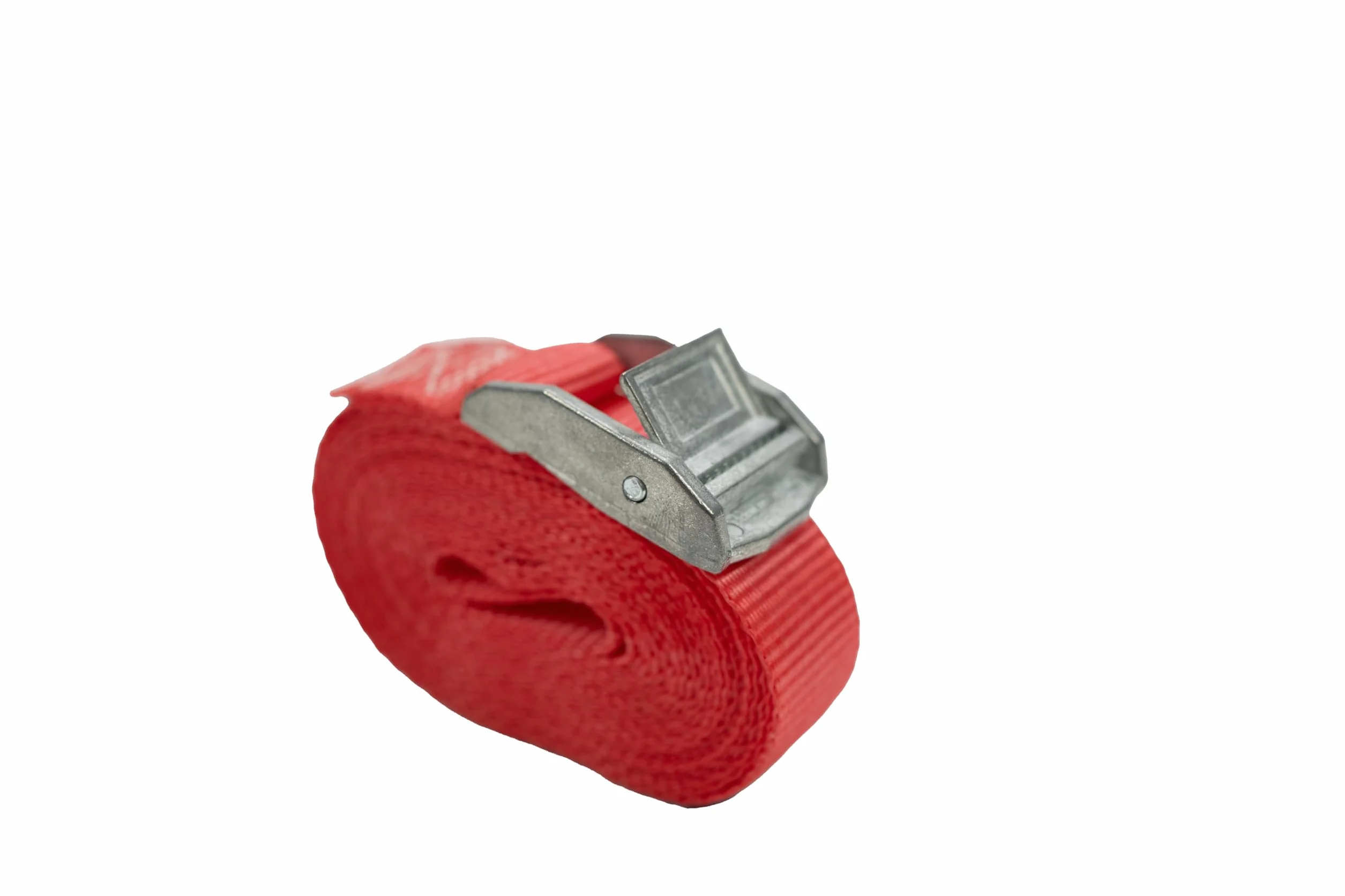 DoZurr 250 zestaw 10 pasów mocujących z zaciskiem do pasa, jednoczęściowy, obciążenie do 250 kg, szerokość 25 mm x 4 m długości, czerwony, do bagażników dachowych i opasek