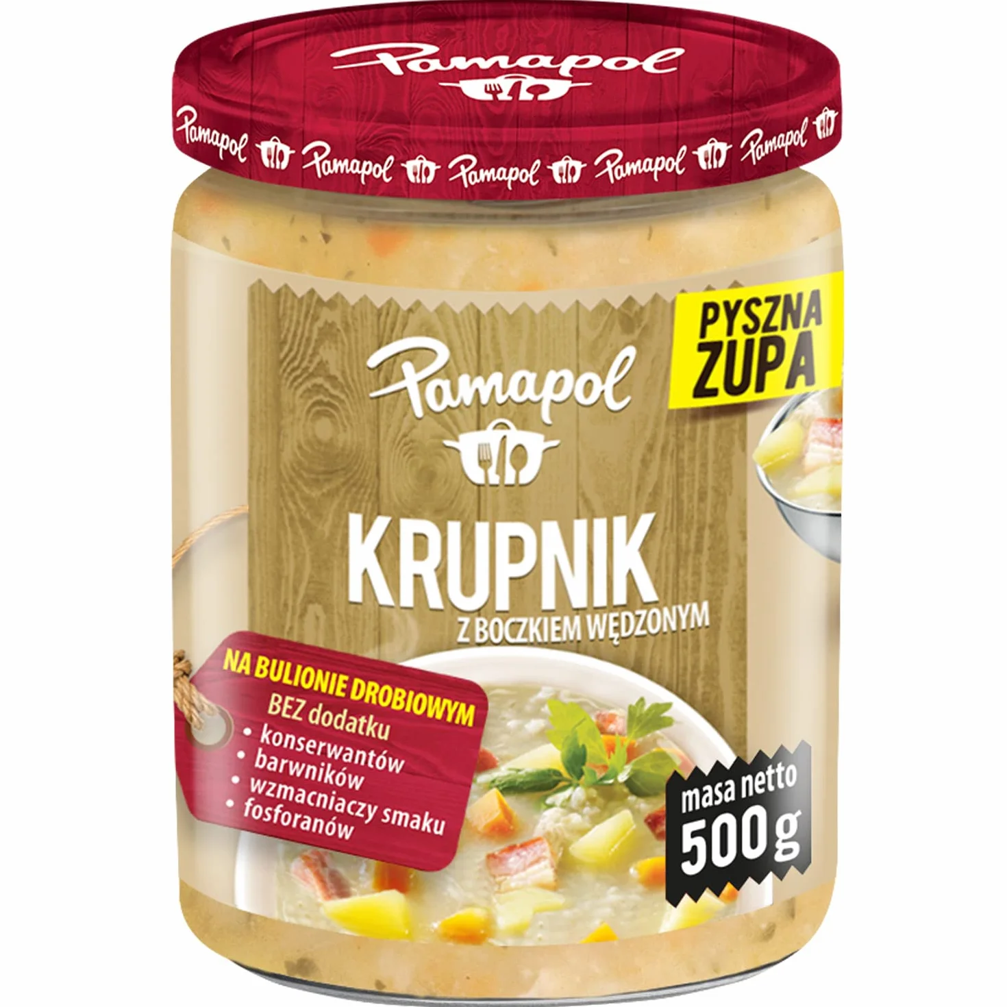 Krupnik z boczkiem wędzonym PAMAPOL 470 g