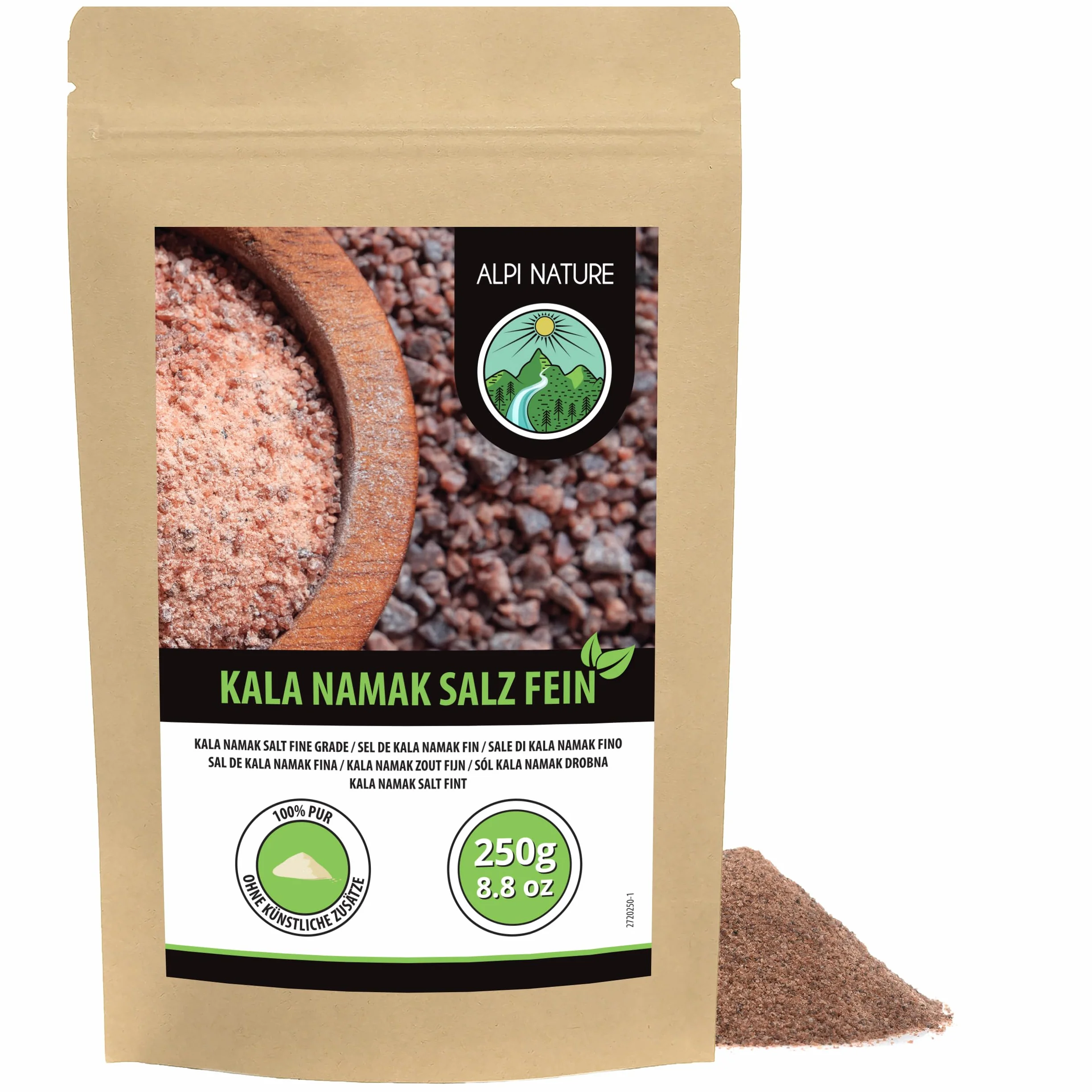 Alpi Nature Kala Namak Drobna Czarna Sól Kamienna 250g