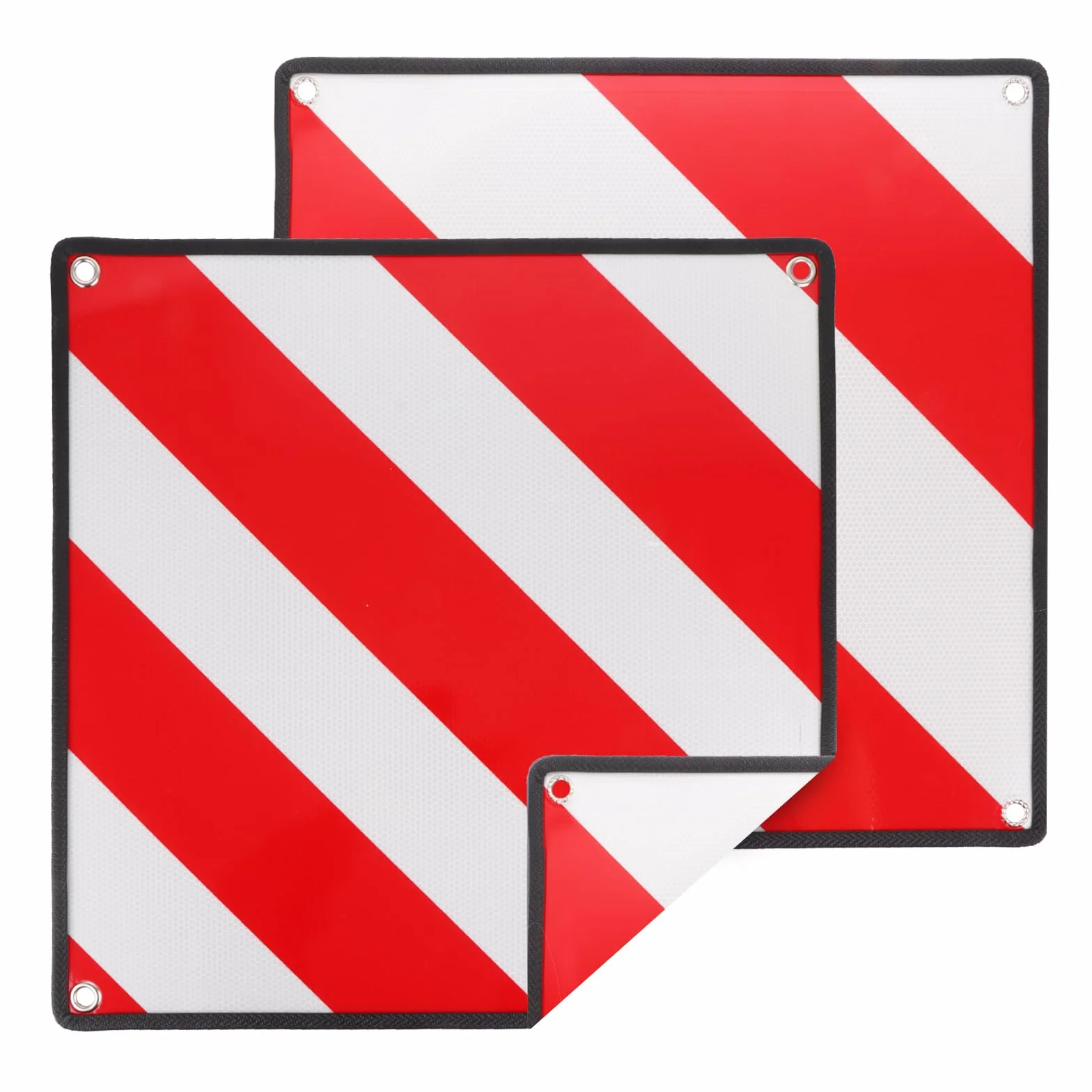 ASelected 50 x 50 cm Tablica ostrzegawcza na bagażnik rowerowy, Włochy i Hiszpania, 2 w 1, z aluminium, z otworami do mocowania na bagażniku rowerowym, bagażniku tylnym, przyczepie kempingowej