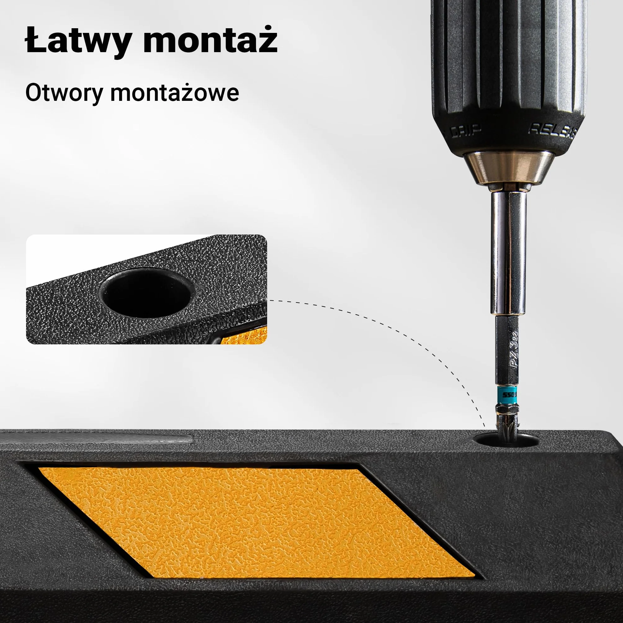Wiltec Ogranicznik parkingowy 2 szt. 120 x 15 x 10 cm czarny z żółtą taśmą odblaskową
