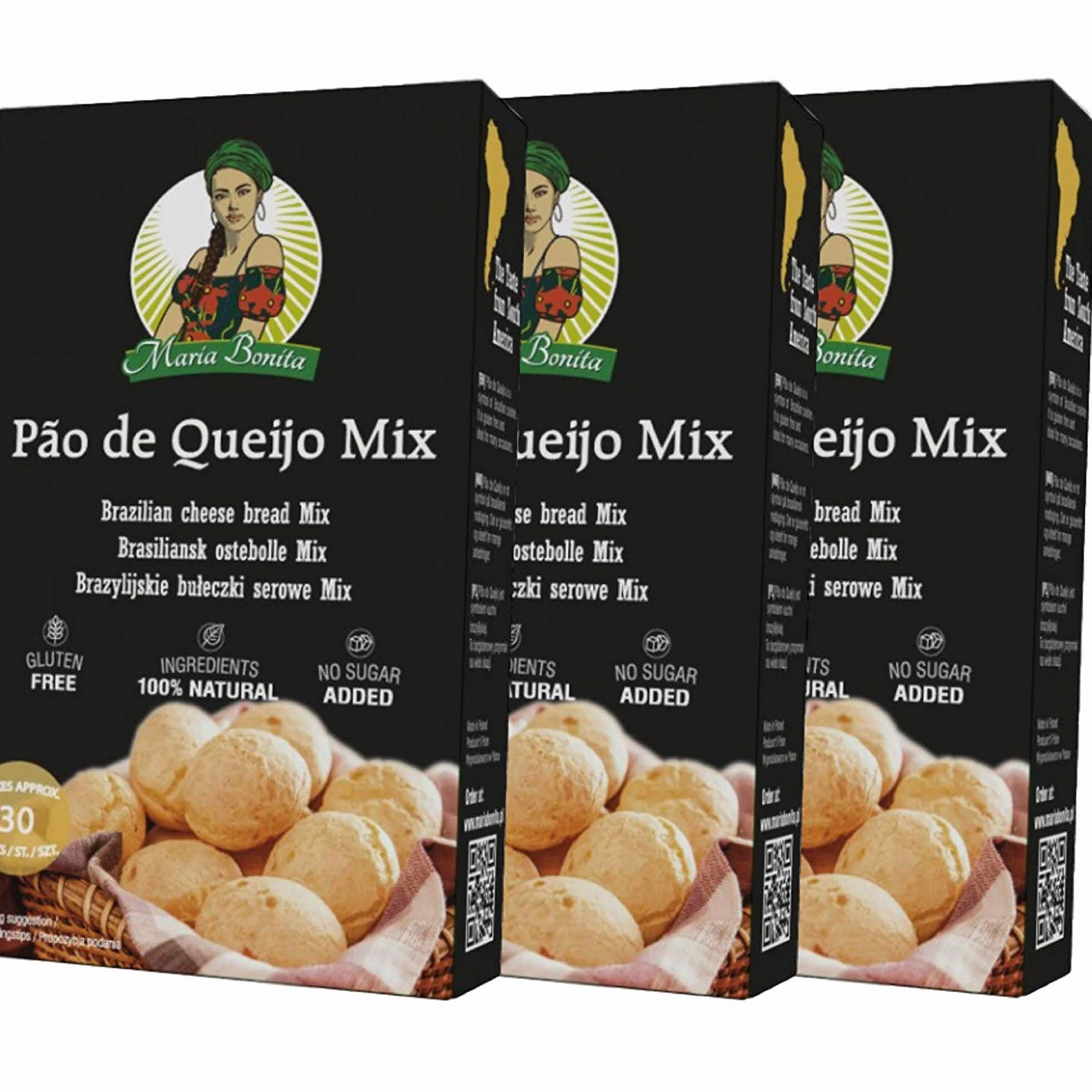 Pao de Queijo Mieszanka do chleba brazylijskiego Bezglutenowa 3x400g