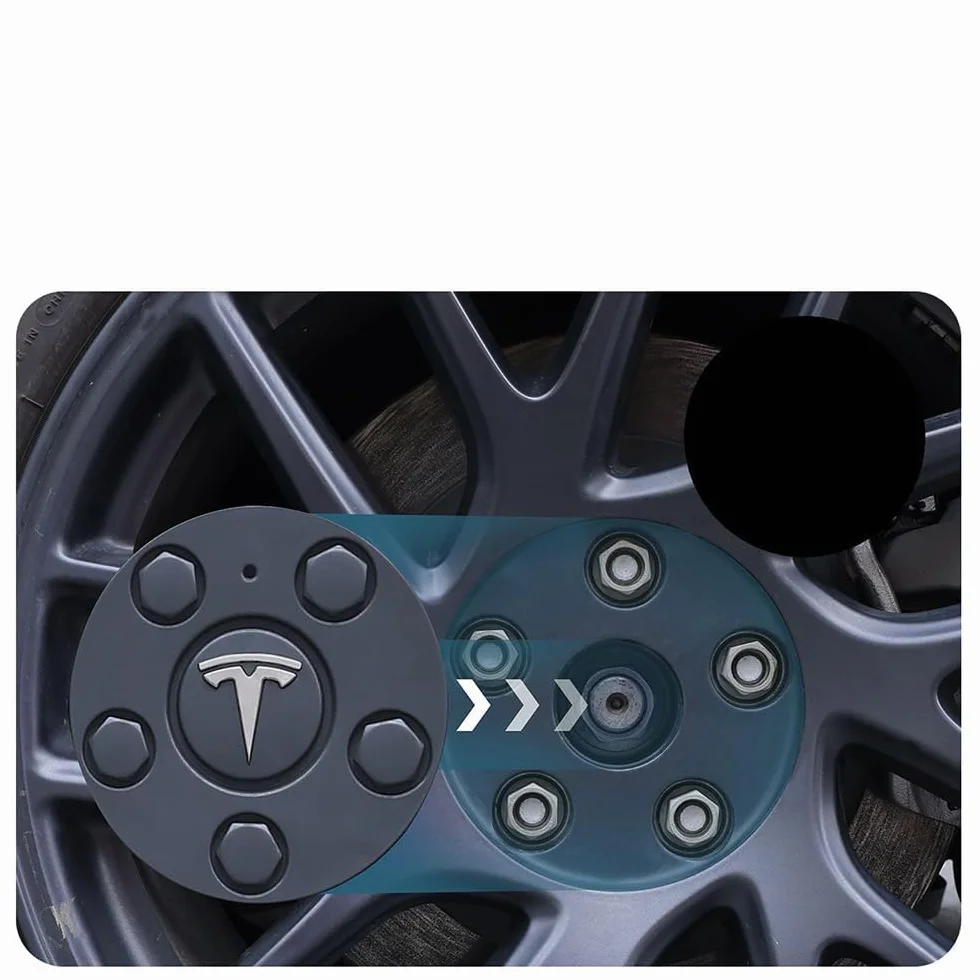 4 sztuki osłon na piasty kół do Tesla Model 3 Highland 2024, wodoszczelne i pyłoszczelne nasadki na felgi do dekoracji samochodów