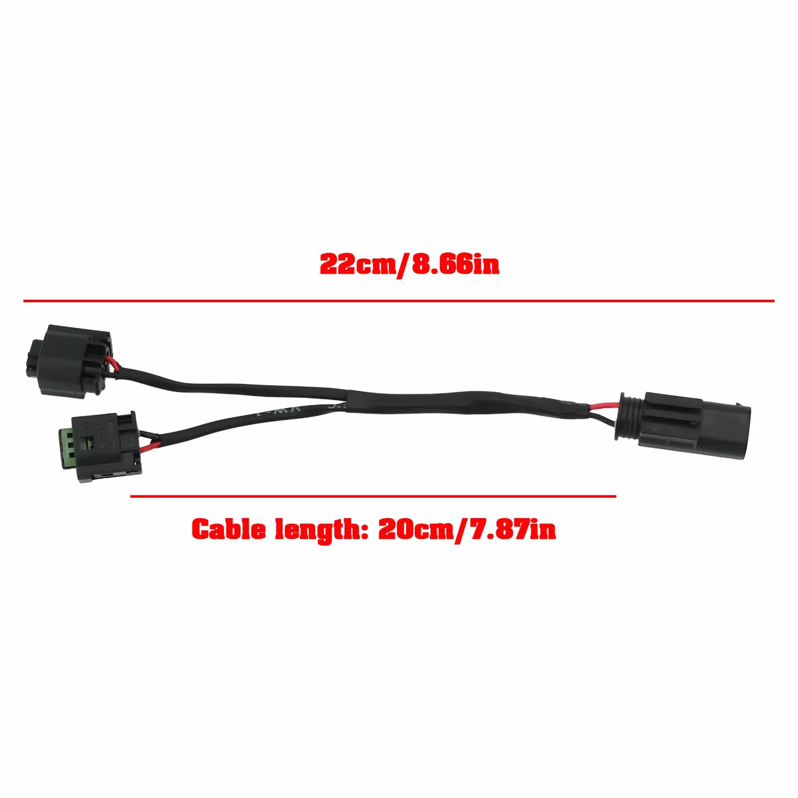 OTOTEC Kabel adaptera AUX 12 V do motocykli Y kompatybilny z BMW R1200GS R1250GS podgrzewane uchwyty nawigacja satelitarna GPS 20 cm