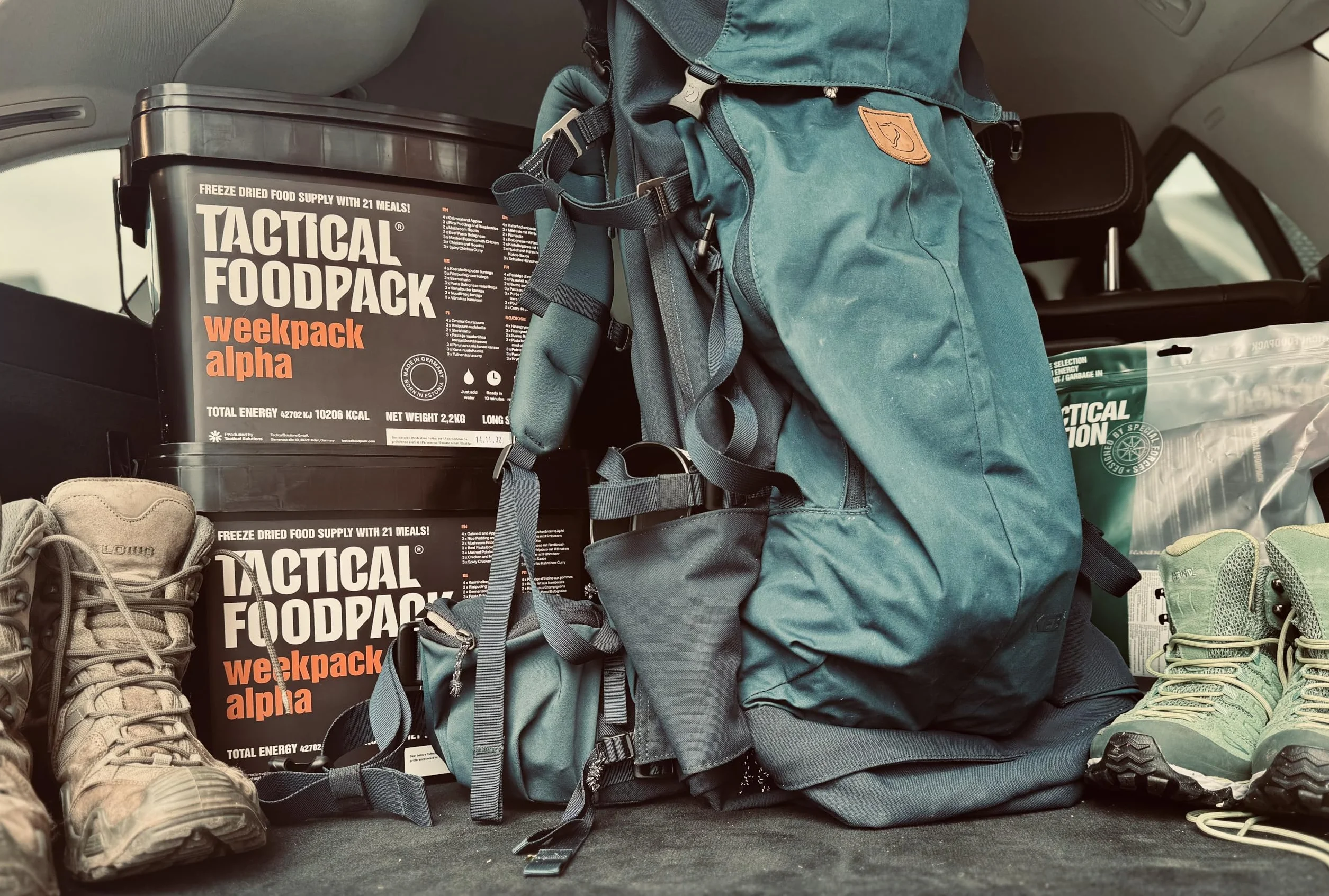 Tactical Foodpack Weekpack Alpha (21 posiłków) – liofilizowane posiłki I gotowe do spożycia I MRE I Survival I jedzenie na świeżym powietrzu I Wyprawa I Biuro