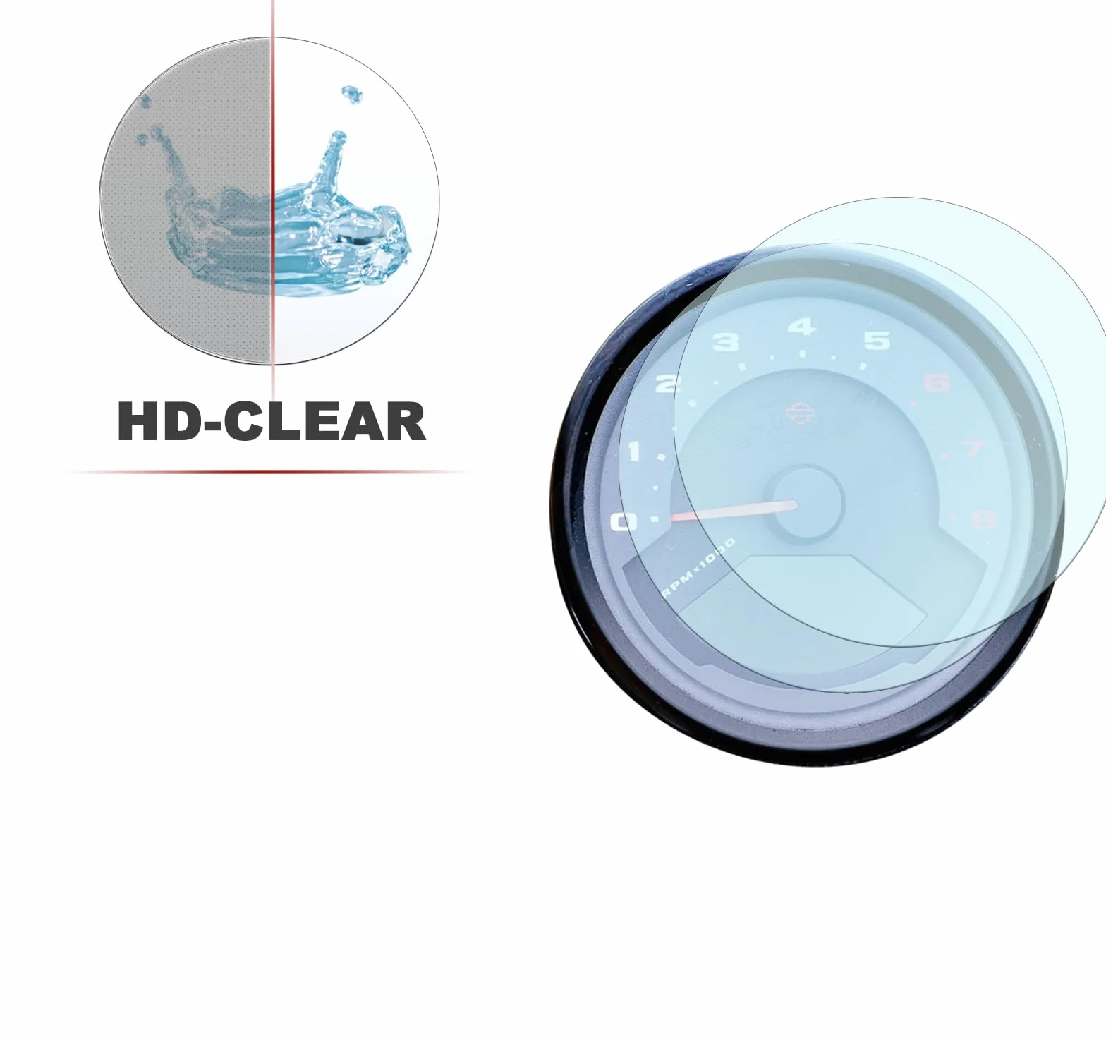 Folia ochronna na wyświetlacz tachografu pasująca do Harley Davidson Lowrider S 2023+ 1 x Ultra Clear / 1 x Anti Glare