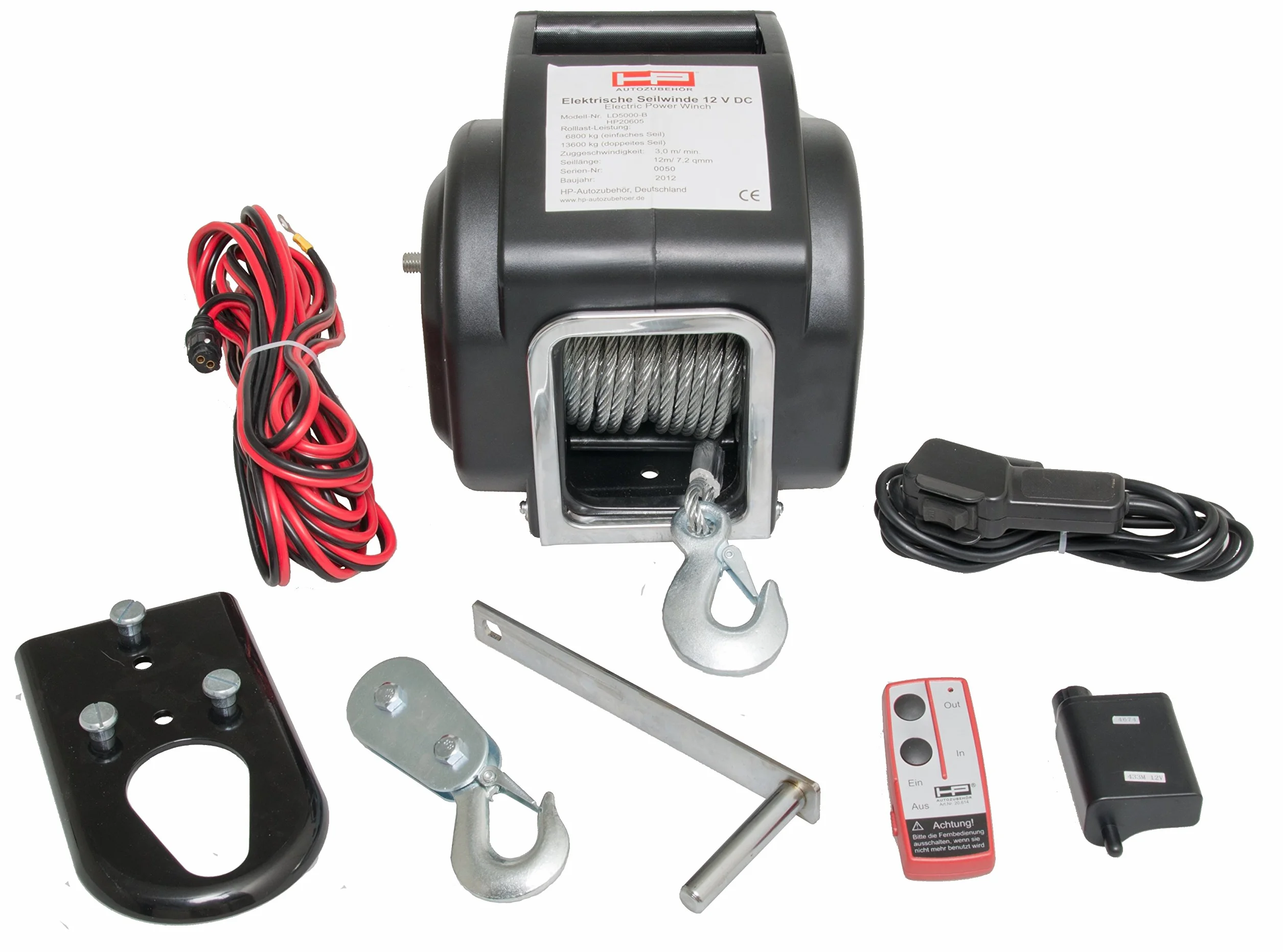 HP Autozubehör 20605 przenośna wciągarka 6800 kg