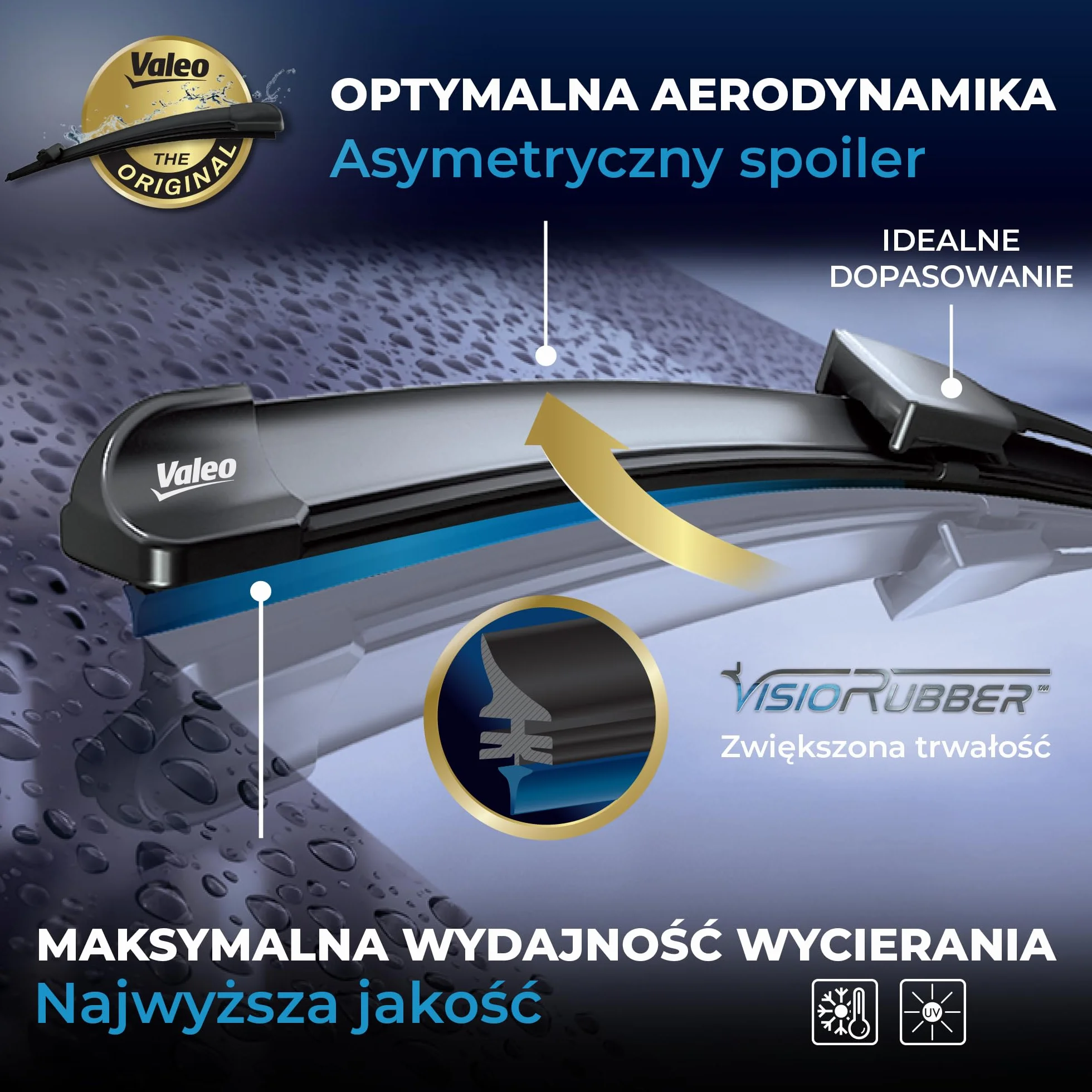 VALEO Silencio Wycieraczki - VF310 - Zestaw Wydajnych, Zapewniajacych Doskonala Widocznosc na Drodze, latwych w Montazu Oryginalnych Plaskich Wycieraczek 600mm/475mm - Przód - Zestaw 2 szt. - 574346