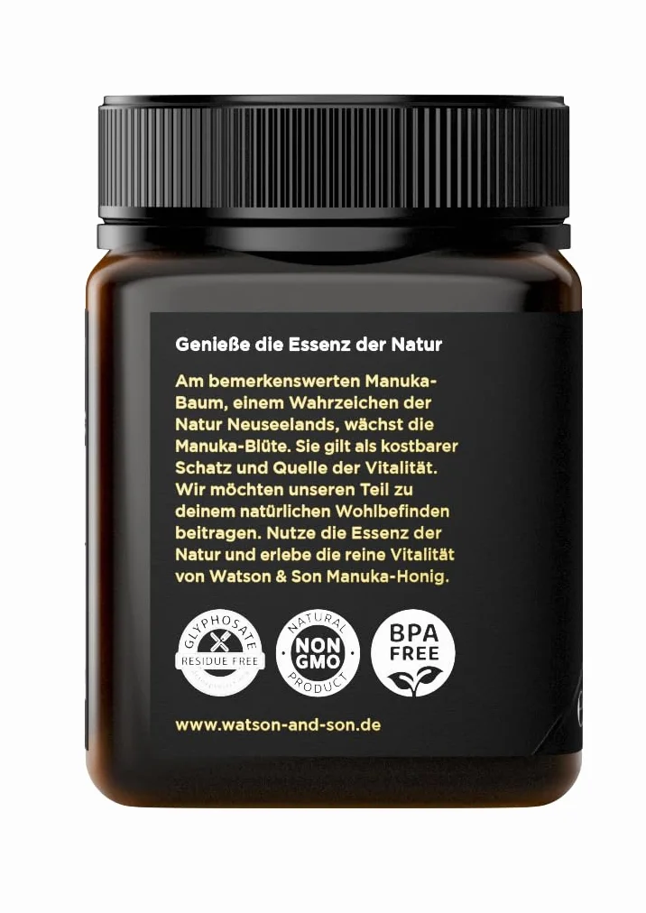 Watson & Son Manuka Honig MGO 200+ | Jakość premium z Nowej Zelandii (250 g)