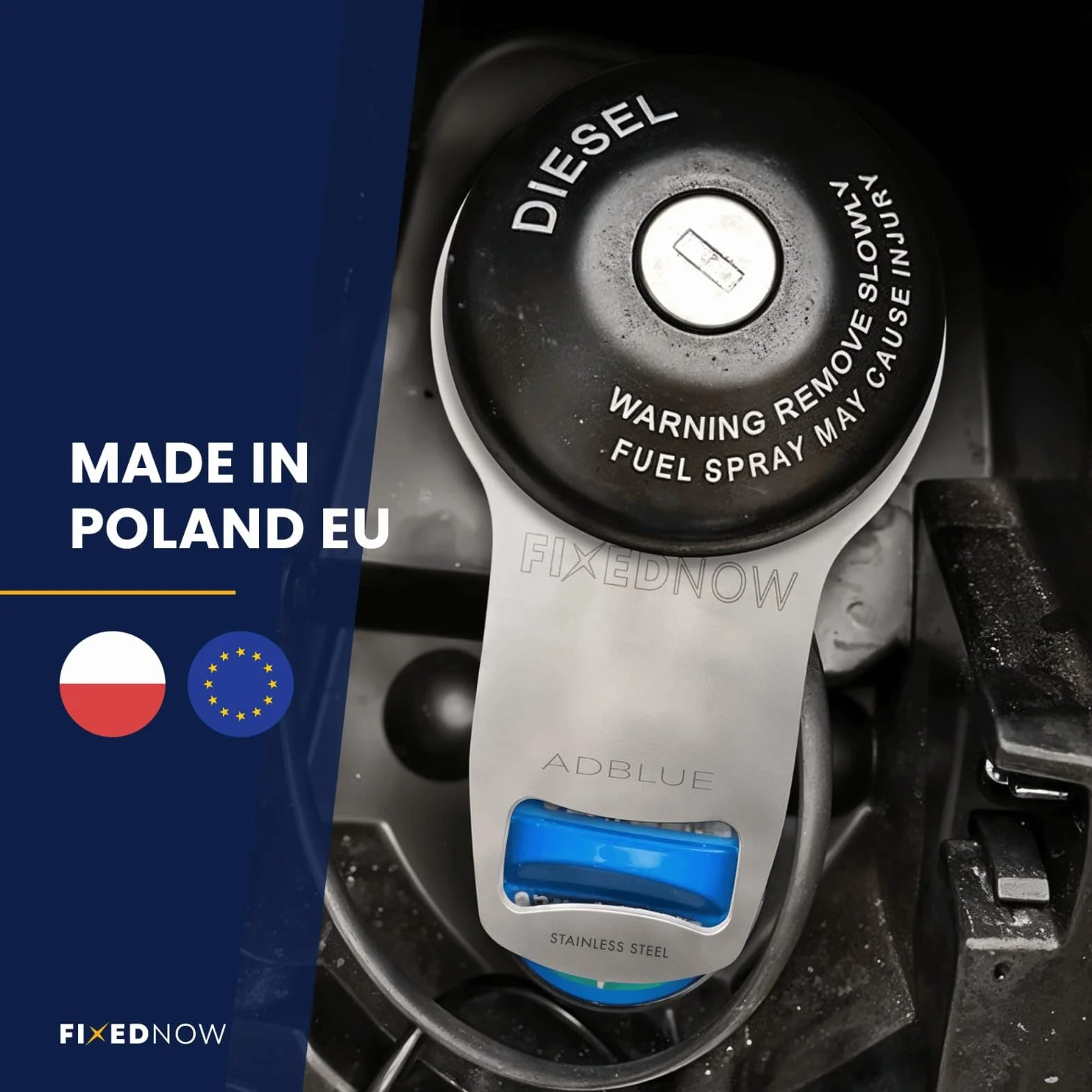 AdBlue zamknięcie zabezpieczające ze stali nierdzewnej
