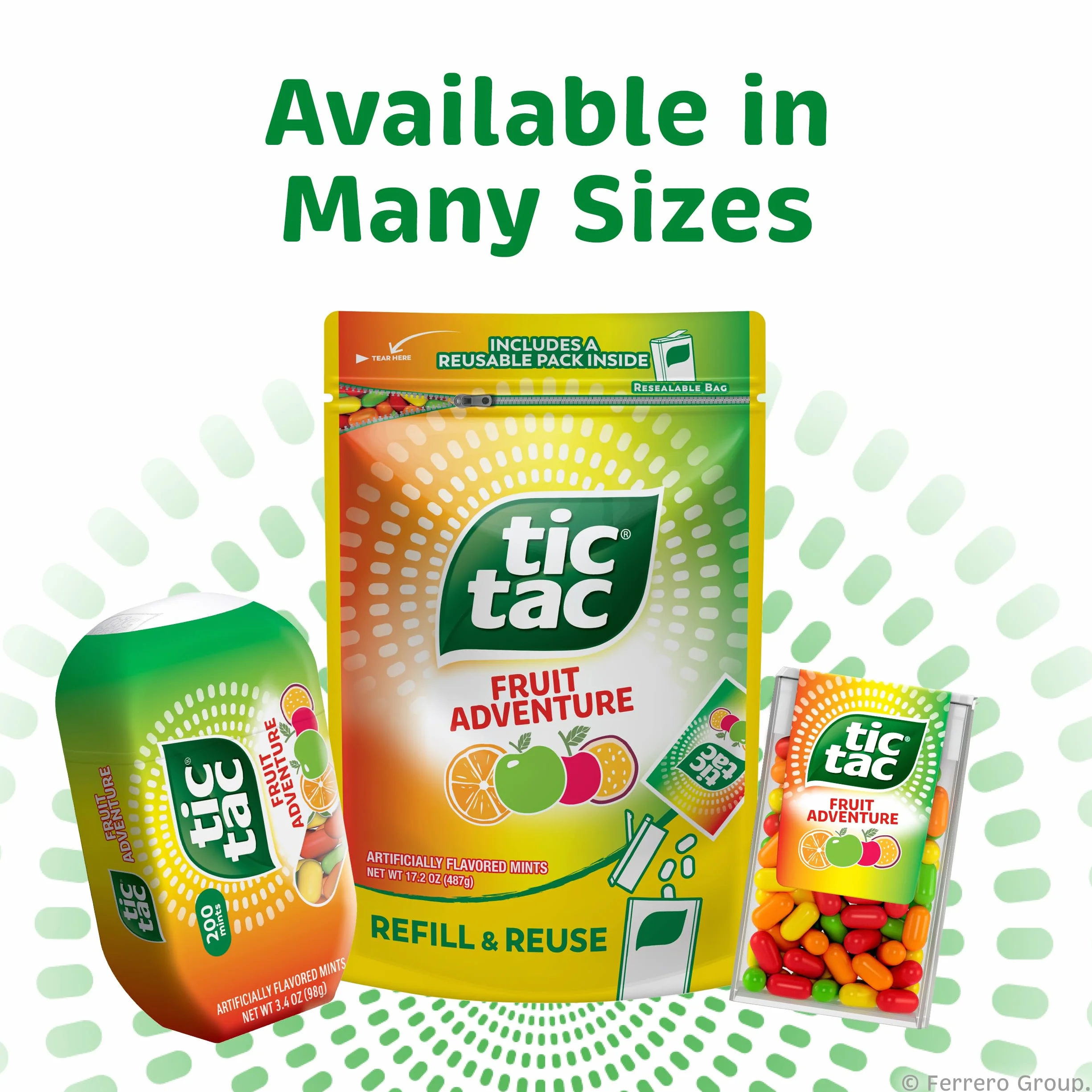 Tic Tac Mints Fruit Adventure 3.4 oz Bottle Pack