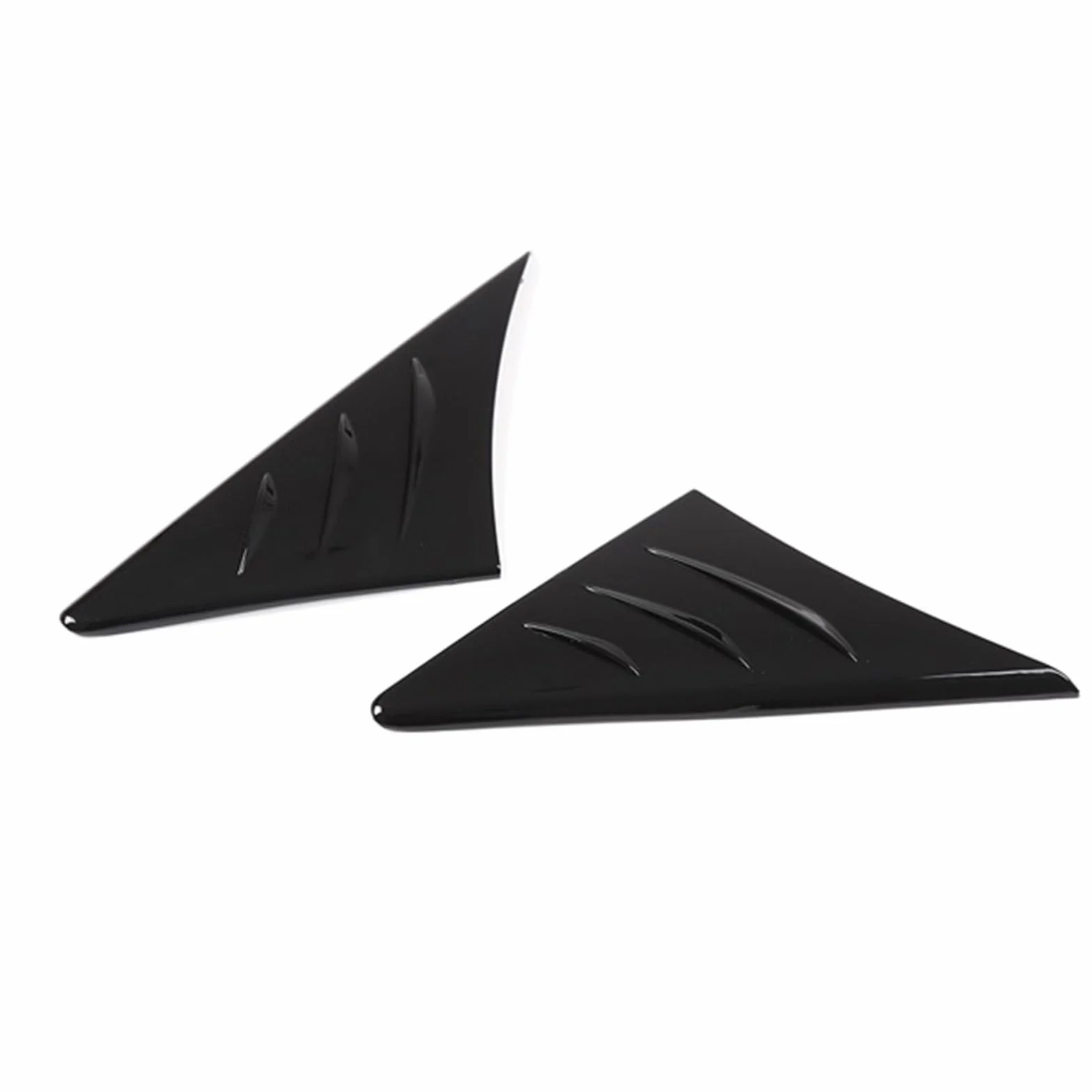 Pasuje do Supra A90 MK5 2019-2025 z włókna węglowego ABS akcesoria do polerowania wiatru boczna szyba Spoiler trójkątna osłona listwa uszczelniająca okna(Glossy black)