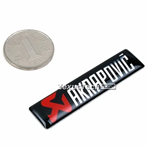paxten (TM) 2 x uniwersalne 60 x 14 mm do Akrapovic Scarico emblemat, logo, naklejka na samochód, motocykl, epoksydowa