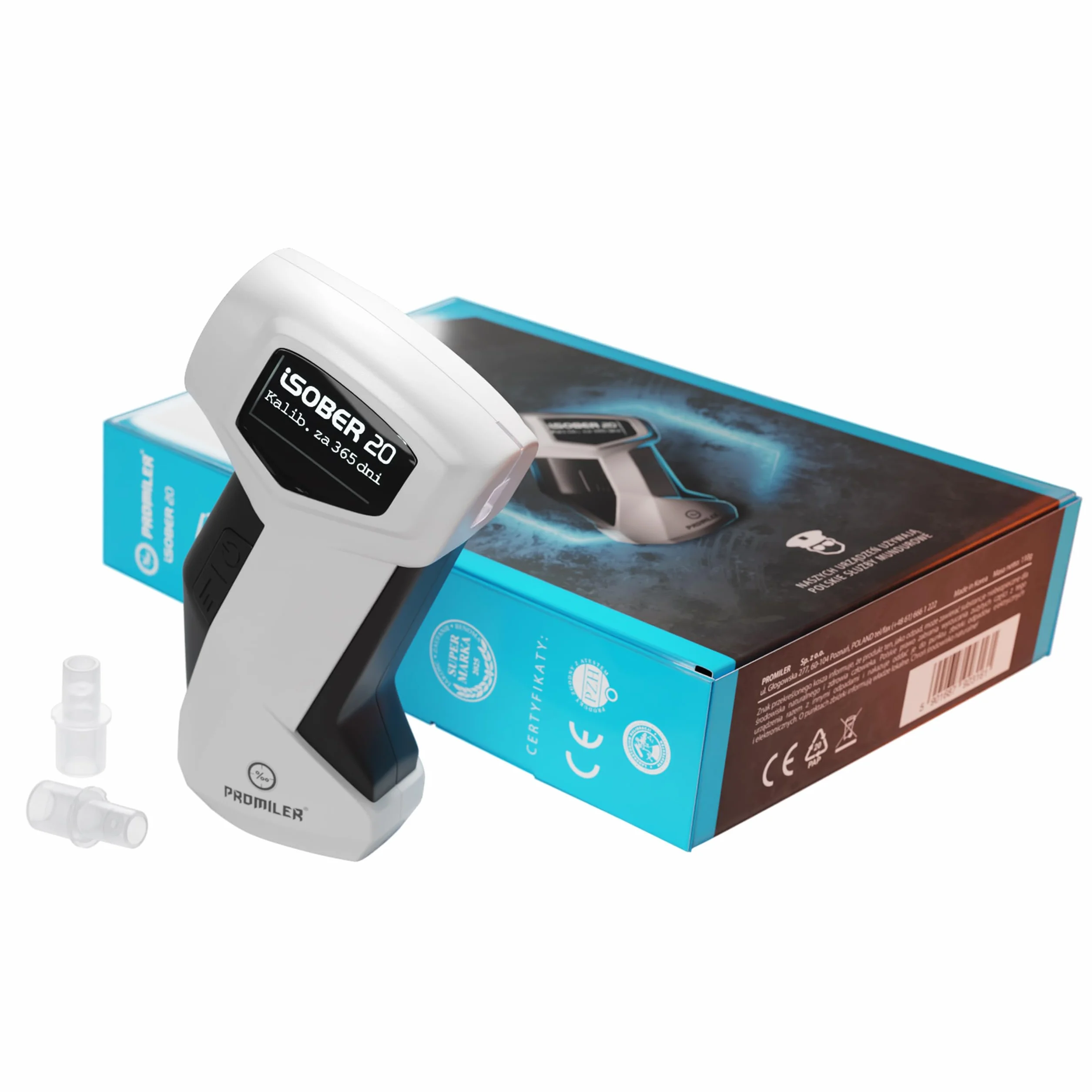 ALKOMAT ELEKTROCHEMICZNY PROMILER ISOBER 20 WYŚWIETLACZ OLED, USB-C, USTNIK