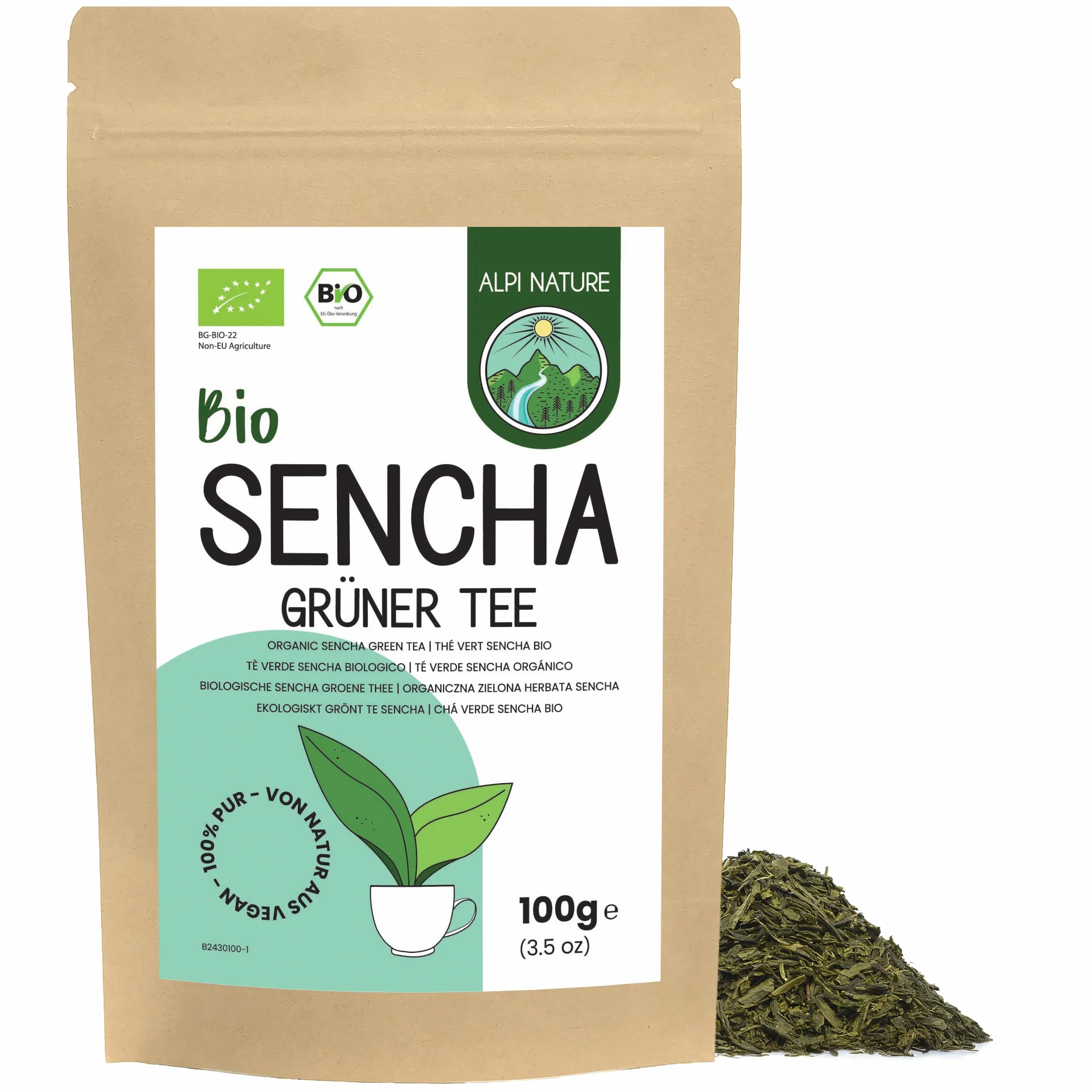 Alpi Nature Ekologiczna Zielona Herbata Sencha 100g