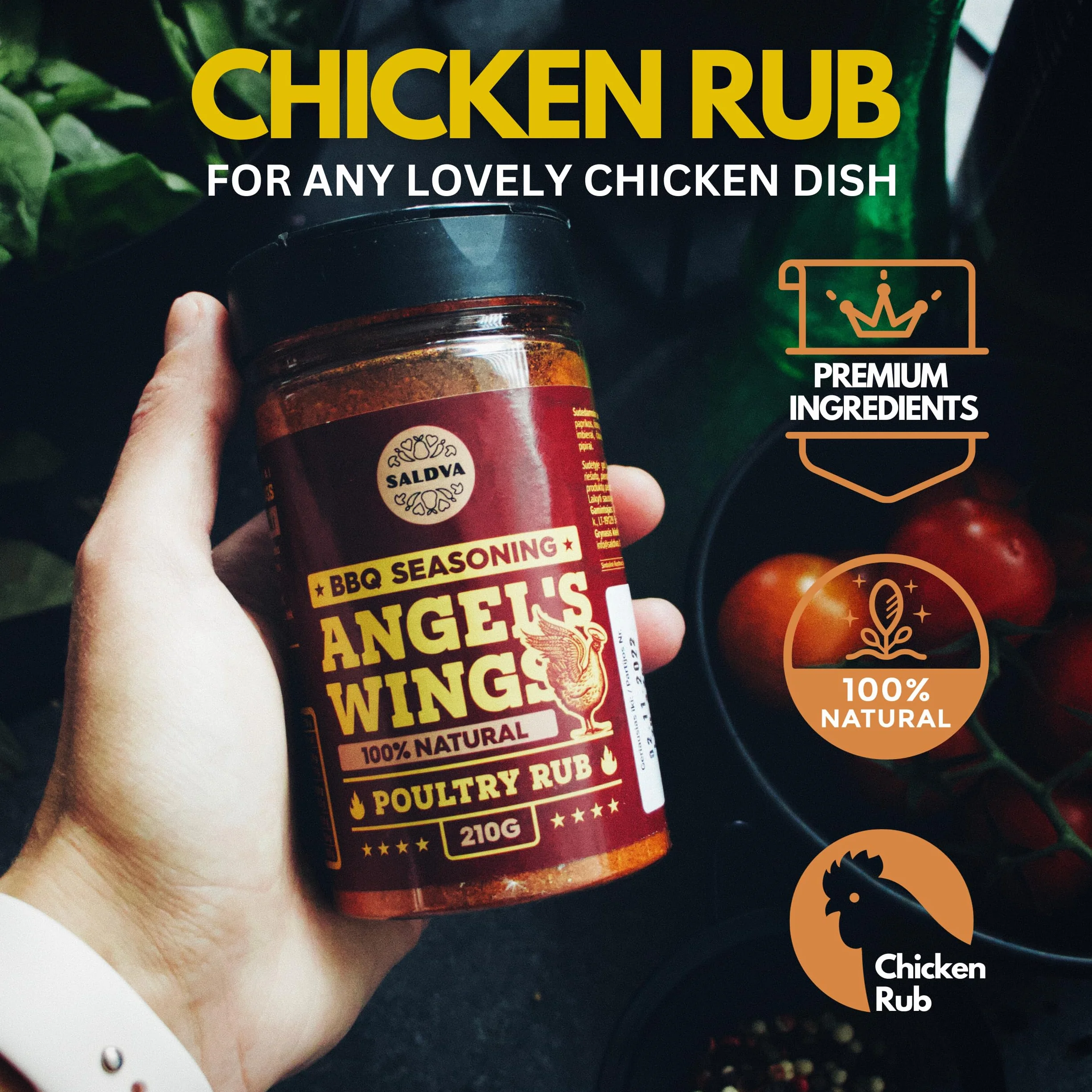 Zestaw przypraw do grilla Święta Krowa żeberko Adama skrzydła anioła świnka Ultimate Rub & Veggie War 6 sztuk naturalny
