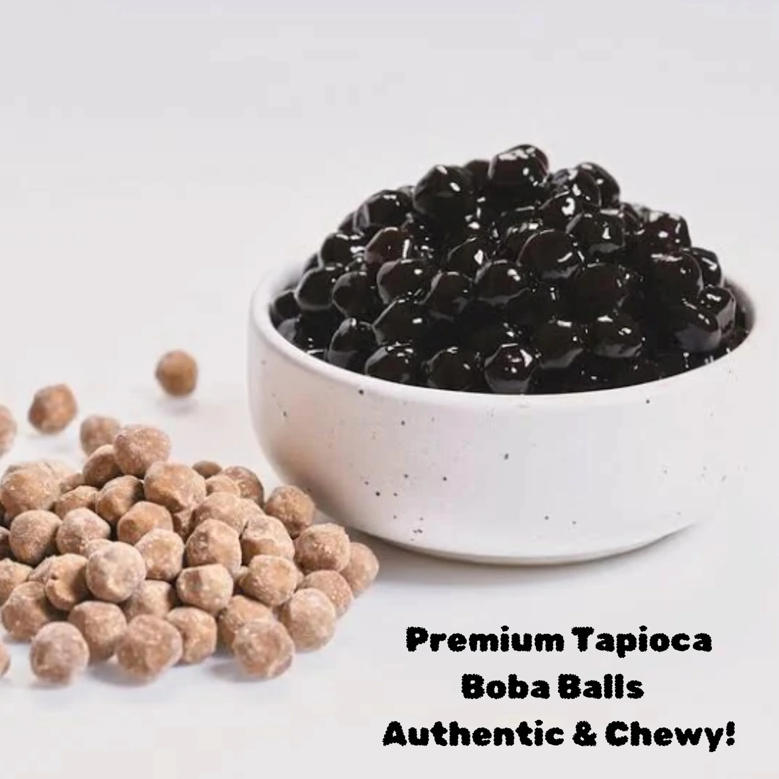 Perełki z tapioki Kajal do herbaty bąbelkowej – 1 kg | Kulki tapioki do herbaty mlecznej Boba | Idealne mlecznej Boba, kawy mrożonej, mrożonej, lodu lodowego i napojów owocowych